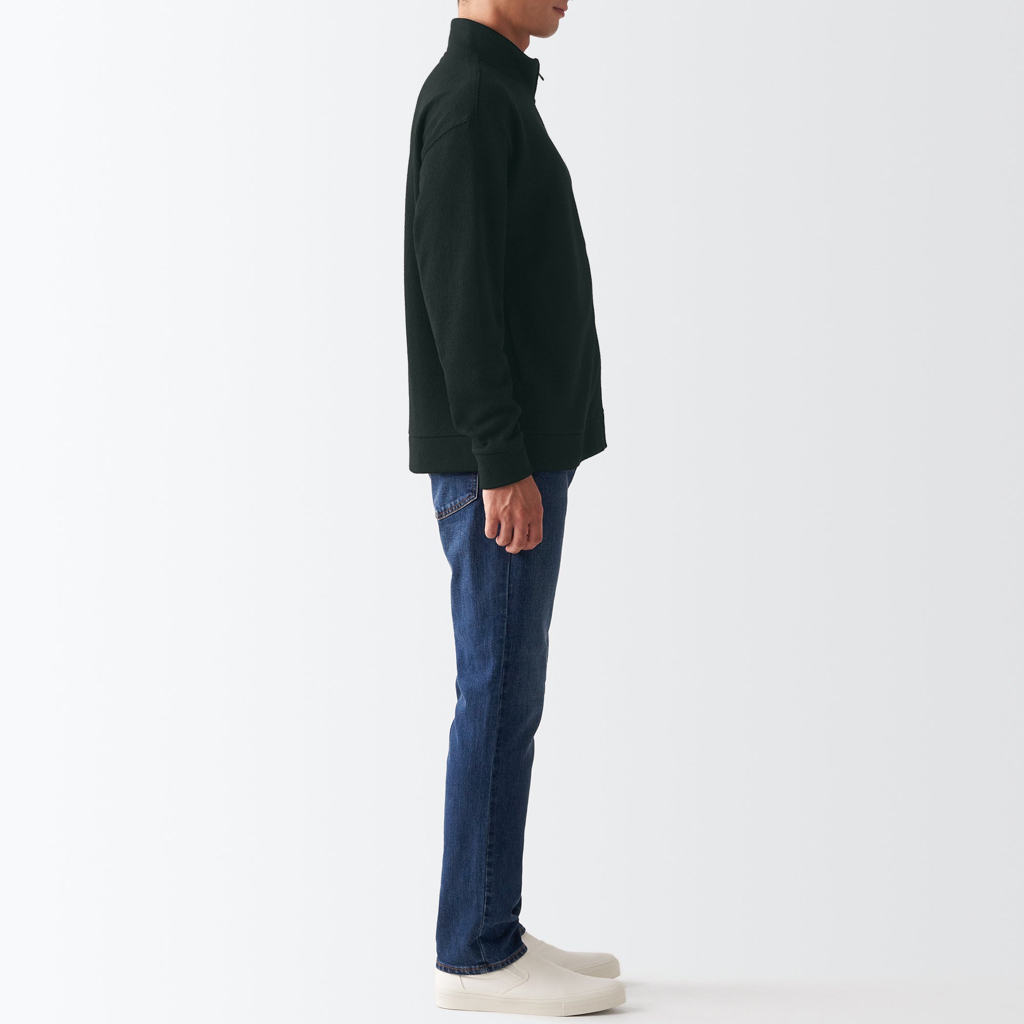 Men's Knit Fleece Stand Collar Jacket