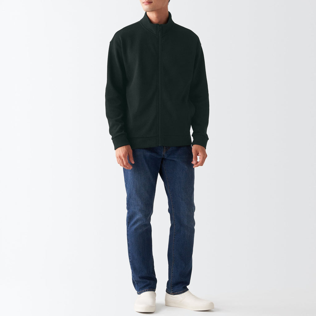 Men's Knit Fleece Stand Collar Jacket