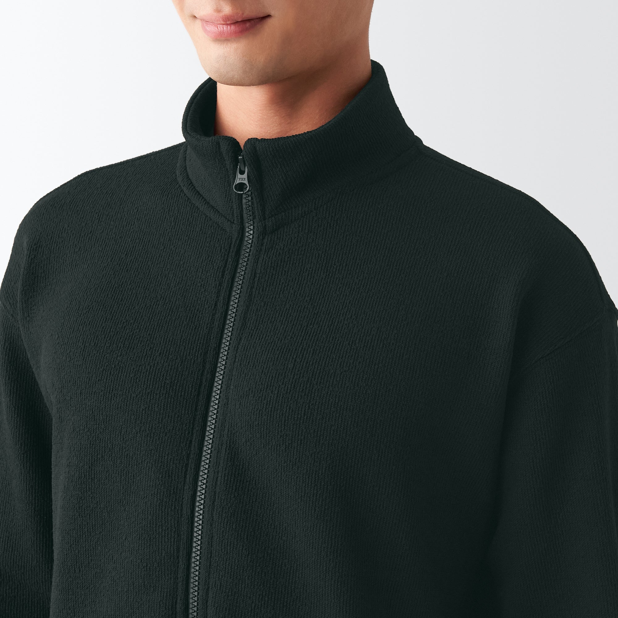 Men's Knit Fleece Stand Collar Jacket