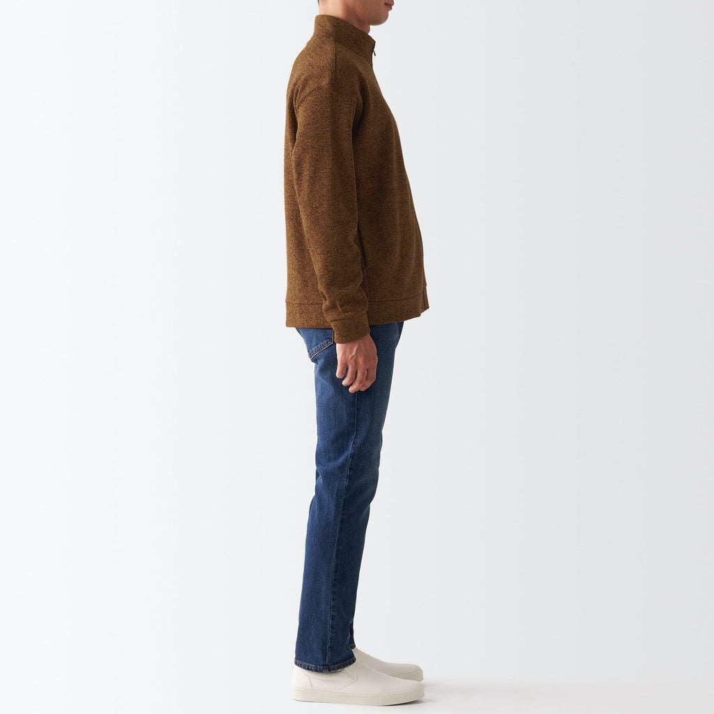 Men's Knit Fleece Stand Collar Jacket