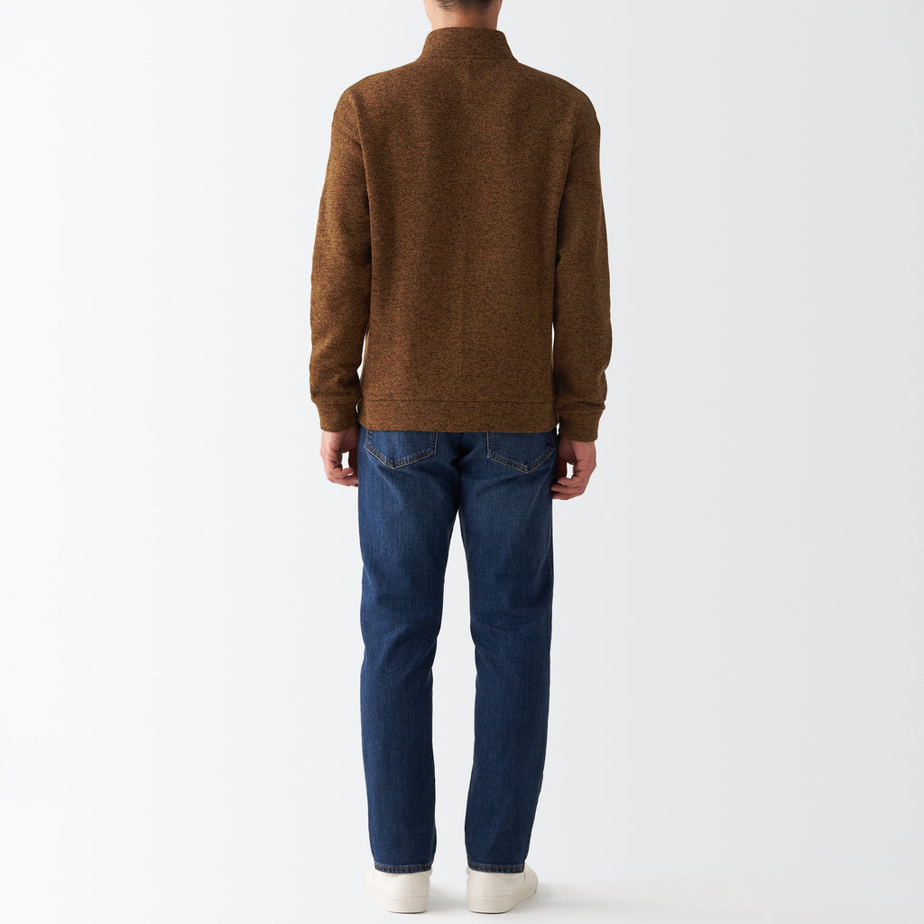 Men's Knit Fleece Stand Collar Jacket