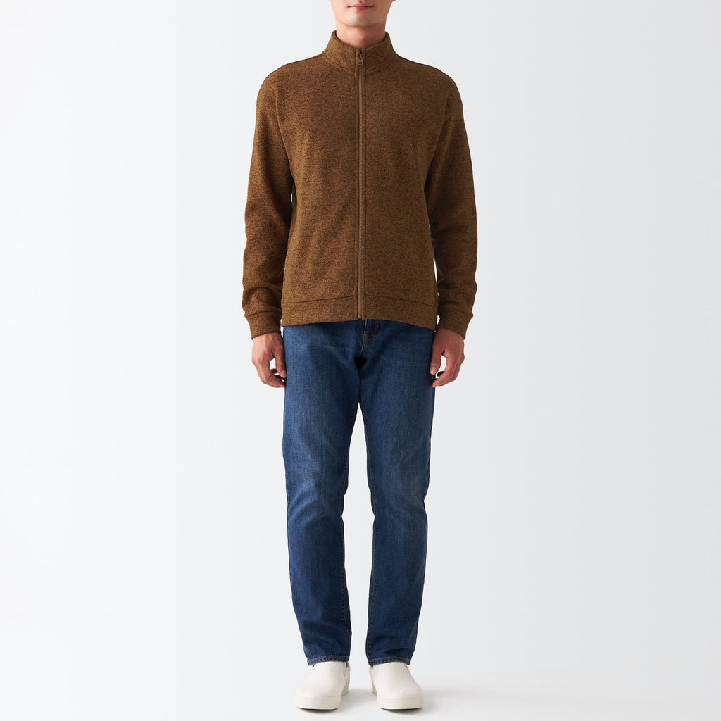 Men's Knit Fleece Stand Collar Jacket