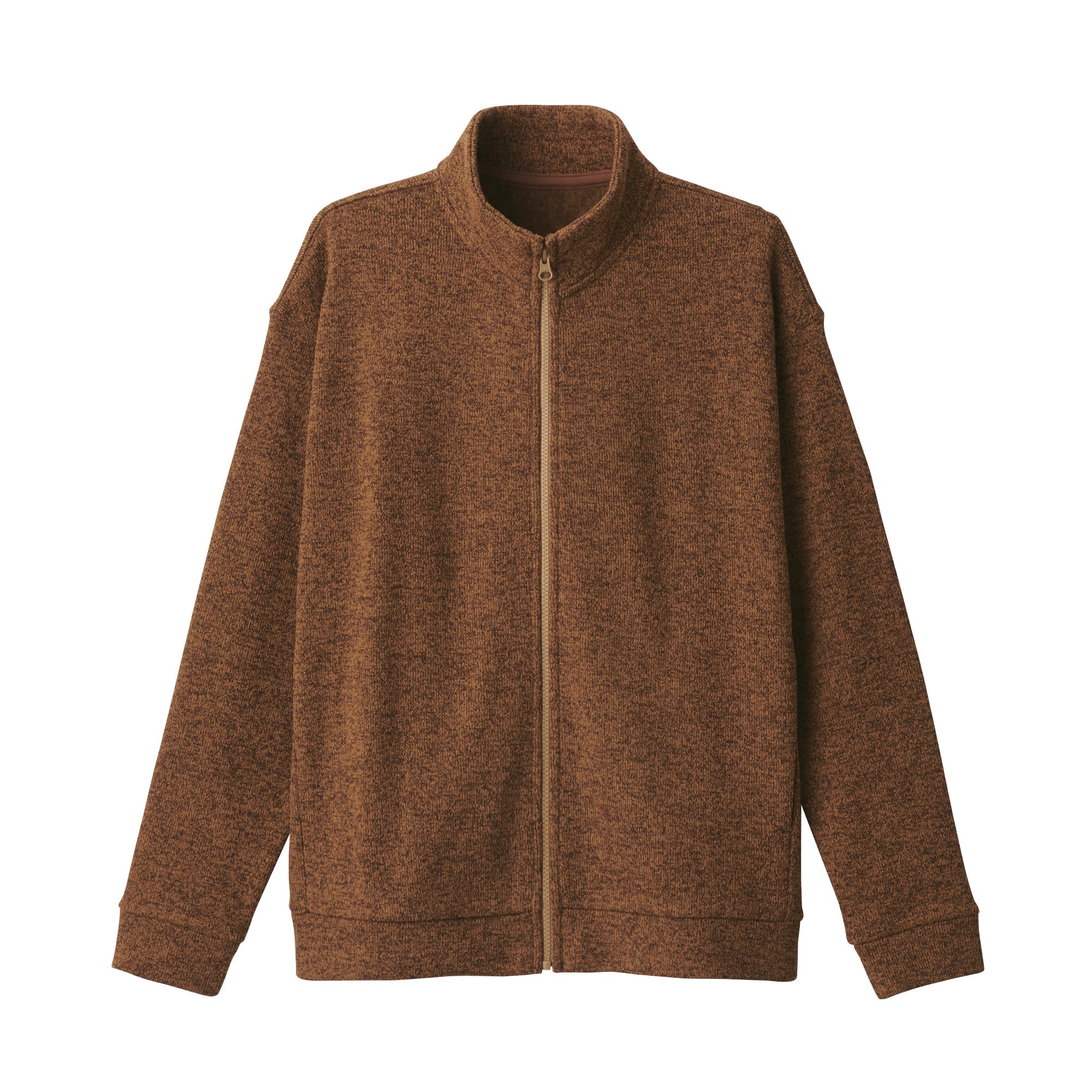 Men's Knit Fleece Stand Collar Jacket