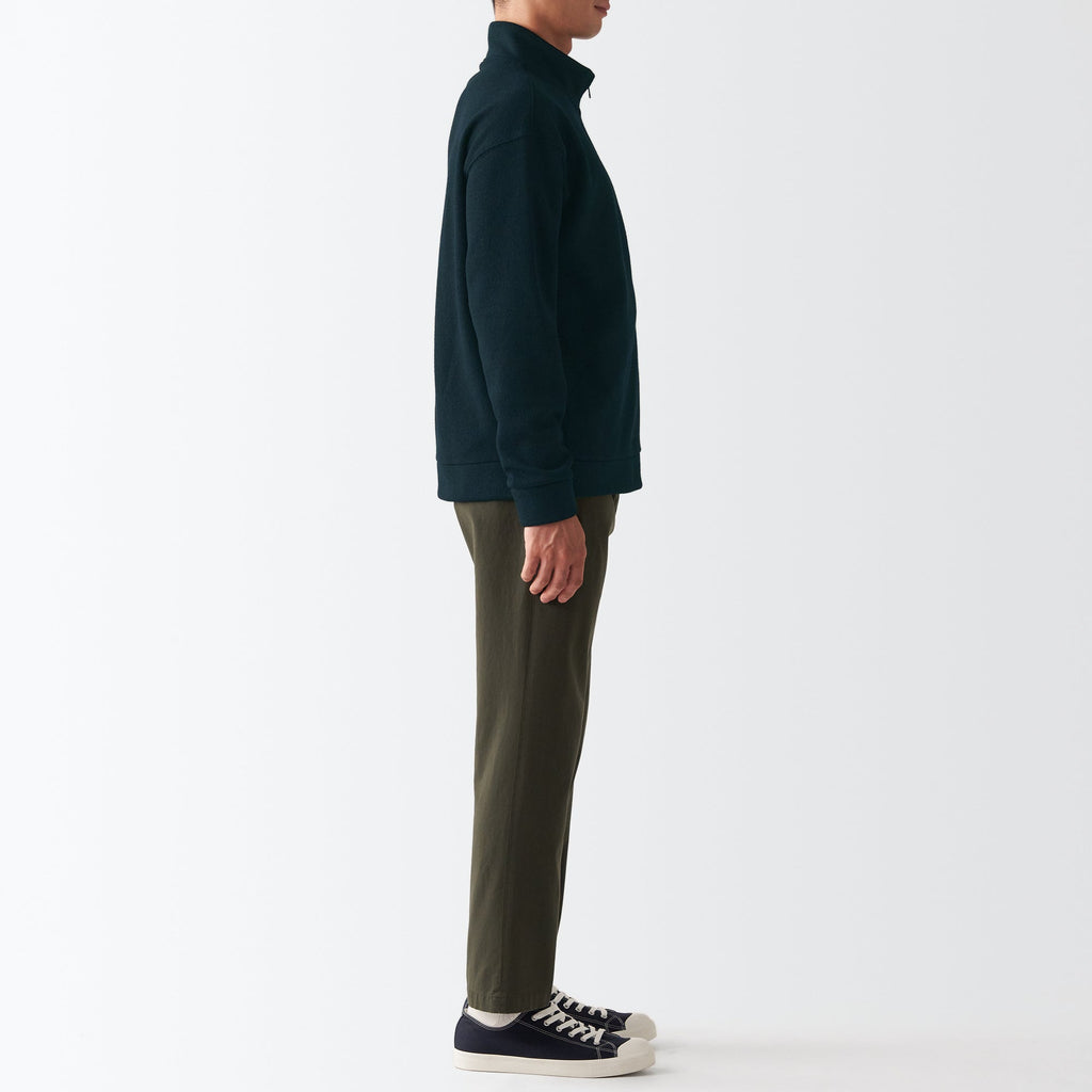 Men's Knit Fleece Stand Collar Jacket