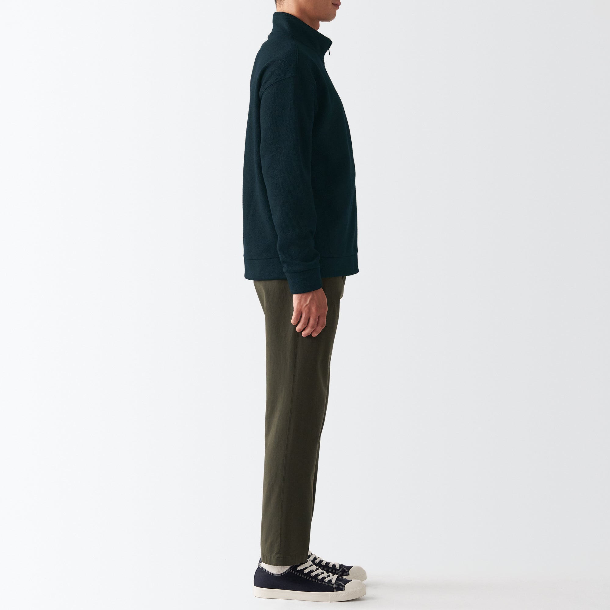 Men's Knit Fleece Stand Collar Jacket