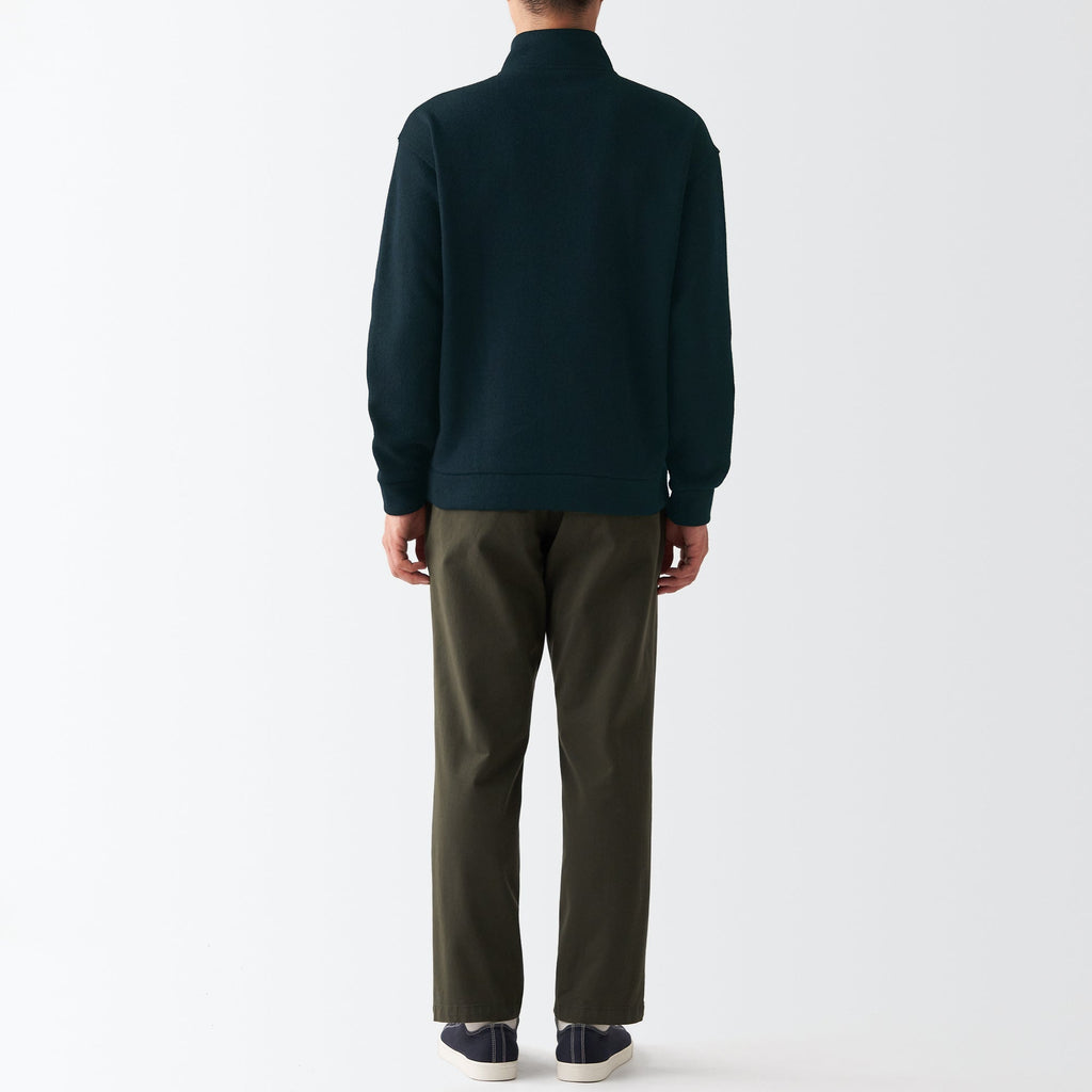 Men's Knit Fleece Stand Collar Jacket