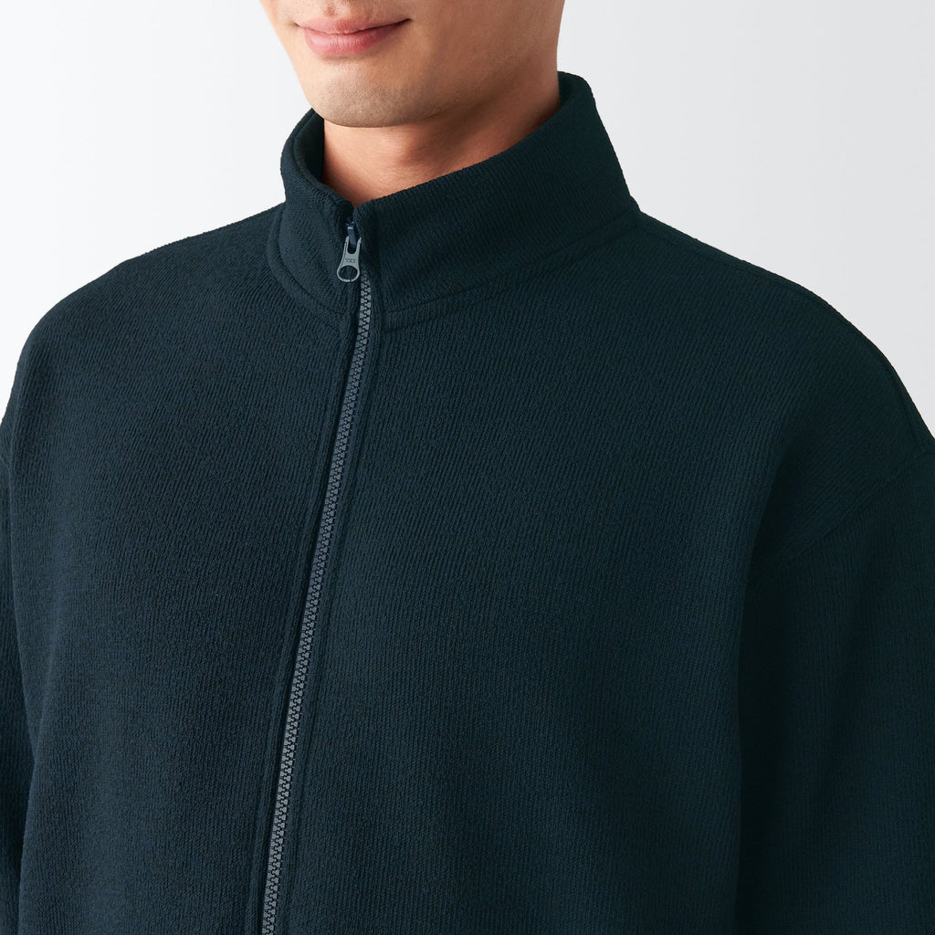 Men's Knit Fleece Stand Collar Jacket