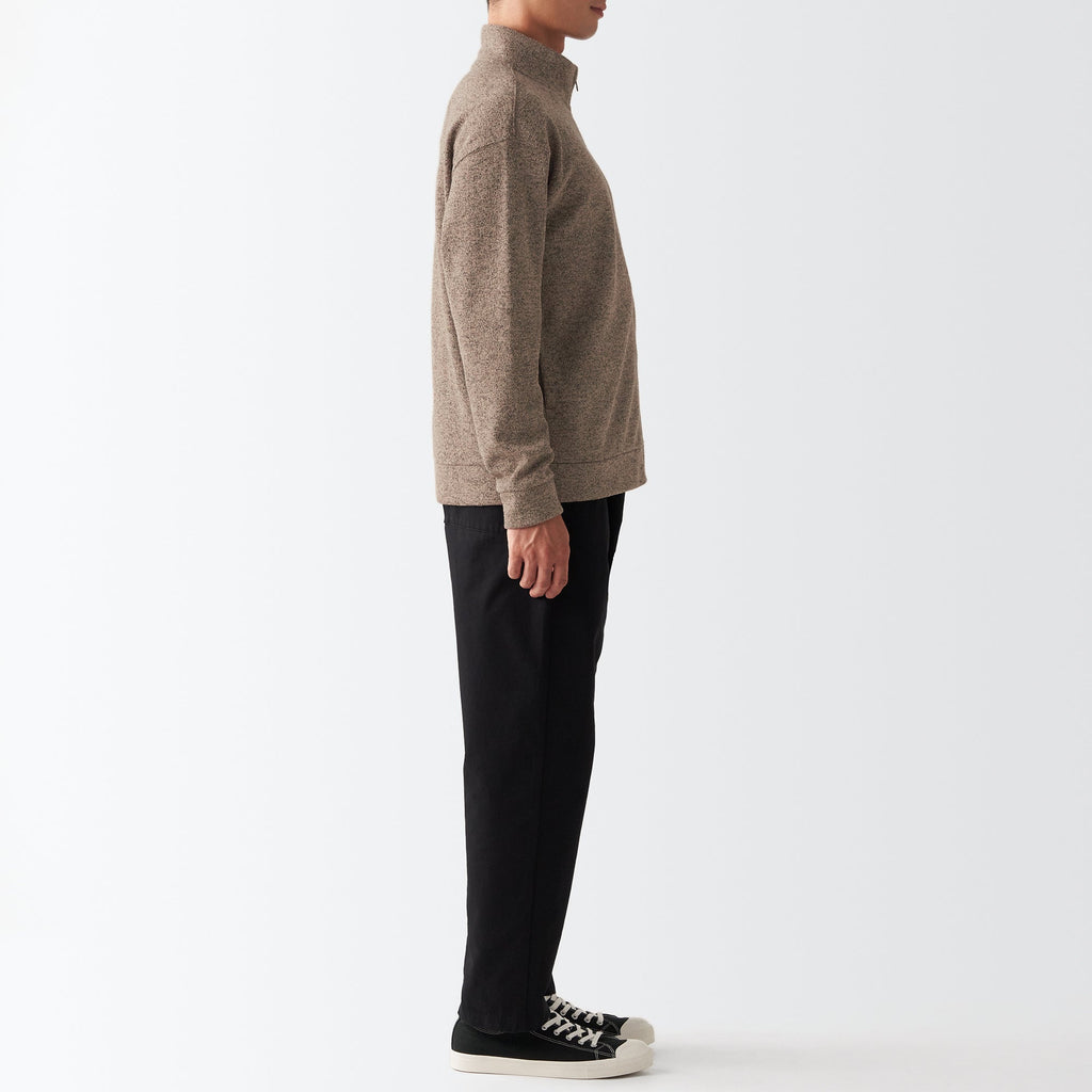 Men's Knit Fleece Stand Collar Jacket