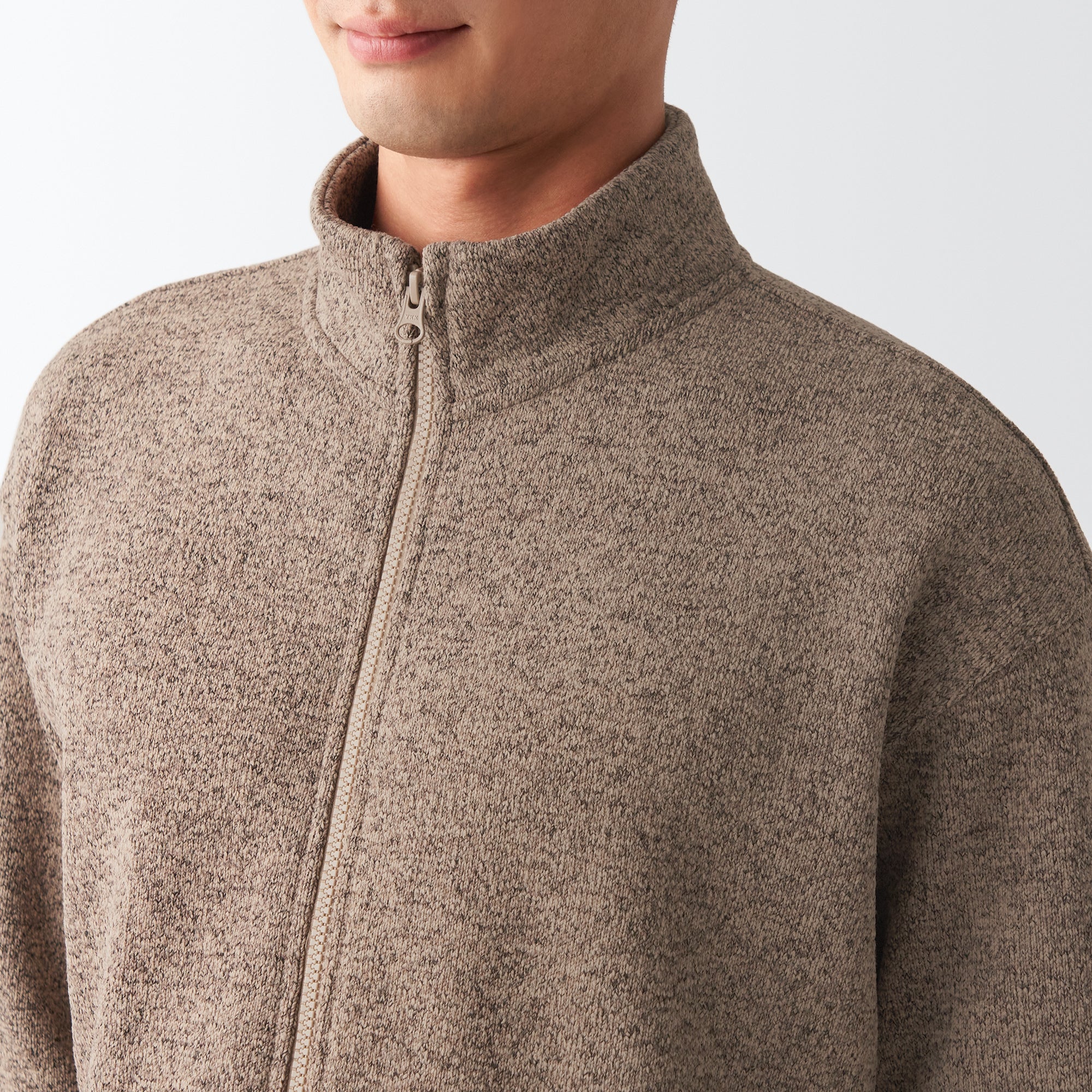 Men's Knit Fleece Stand Collar Jacket