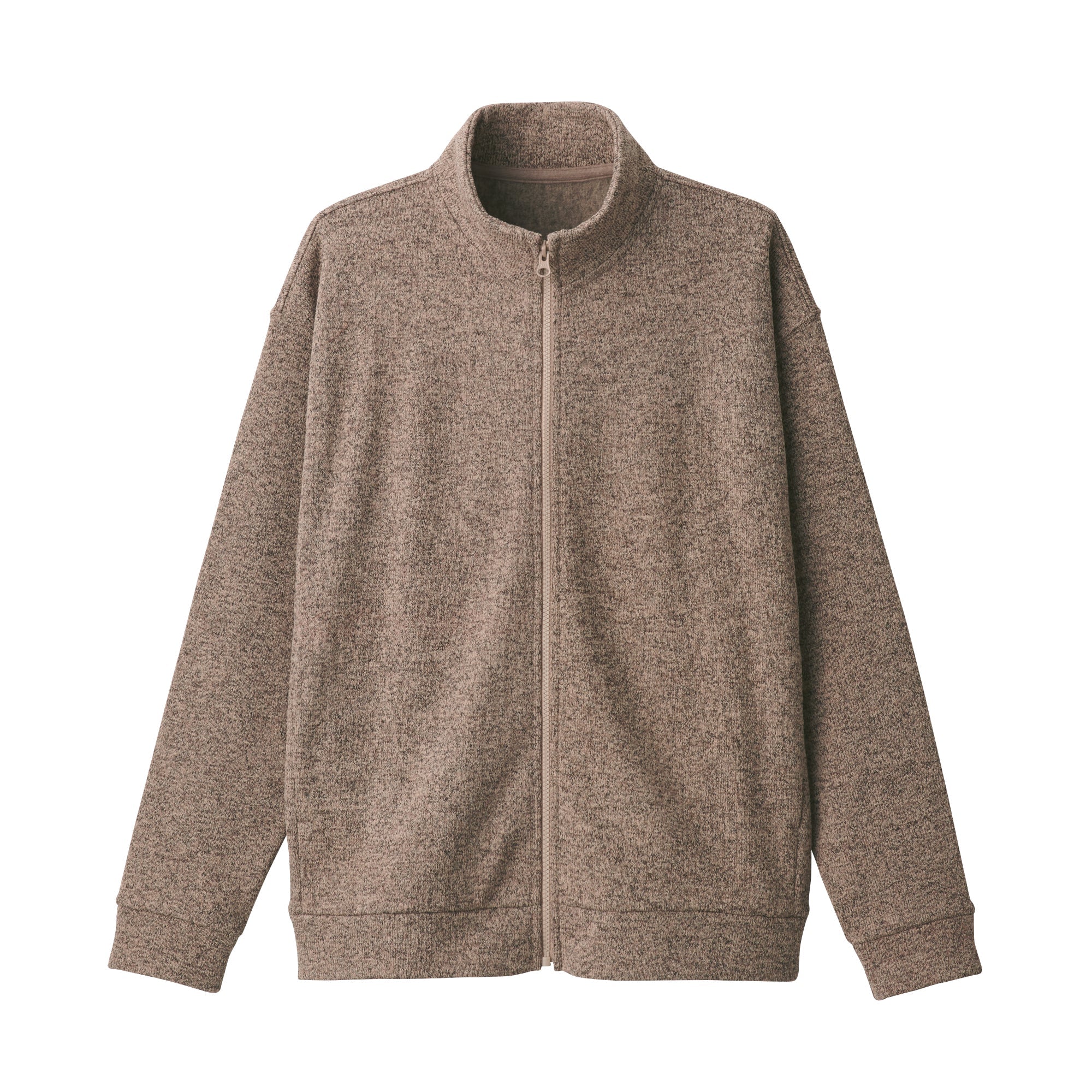 Men's Knit Fleece Stand Collar Jacket