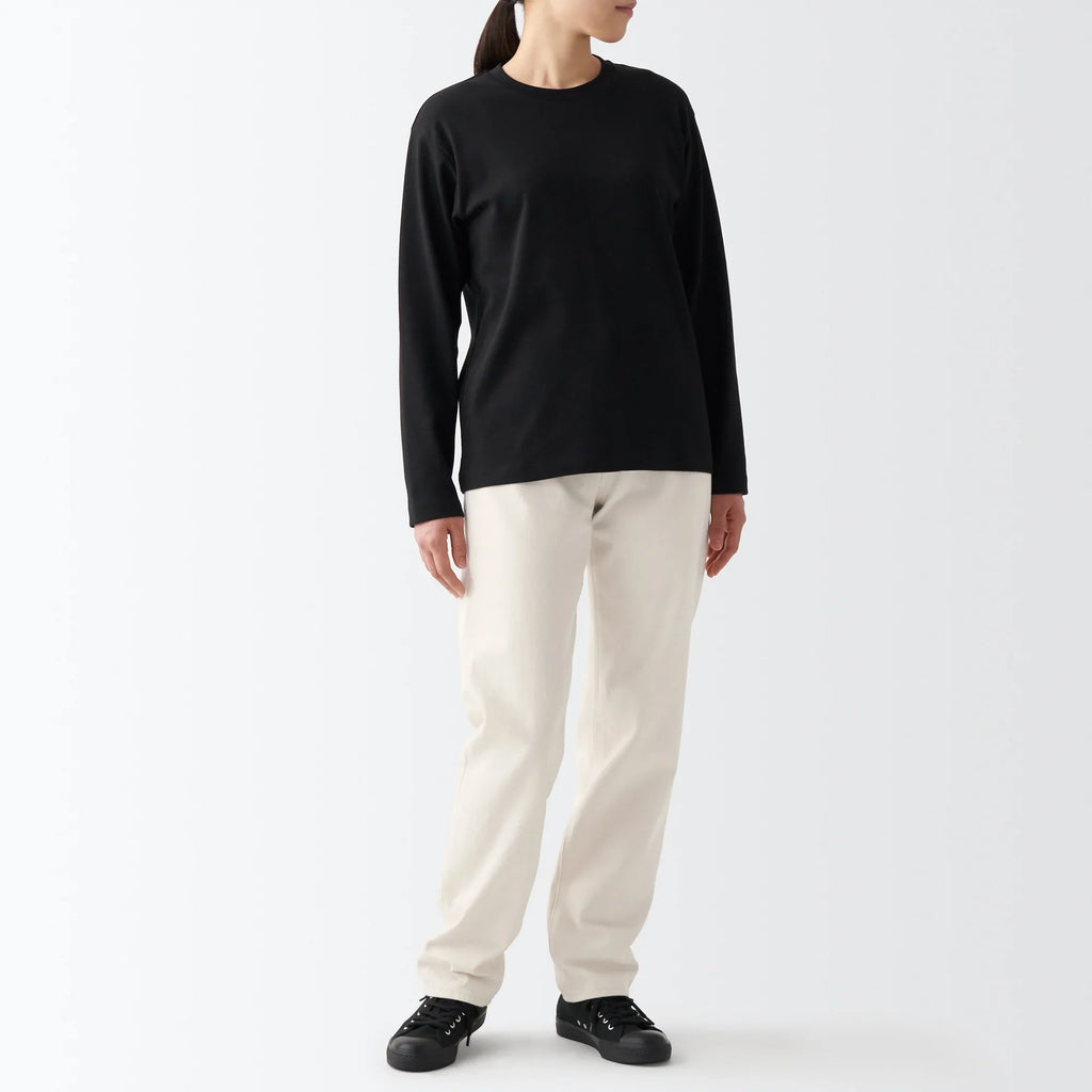 Women's Denim Regular Pants Natural (L 30inch / 77cm)