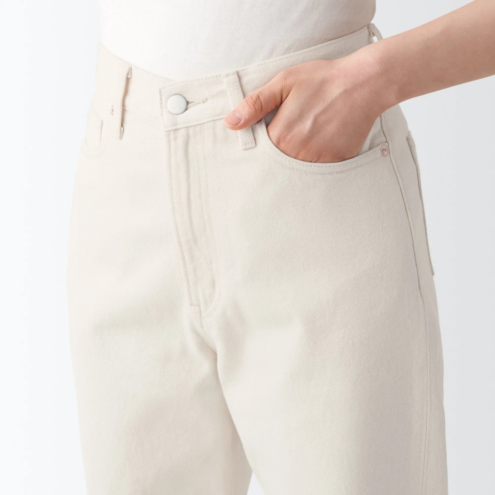 Women's Denim Regular Pants Natural (L 30inch / 77cm)