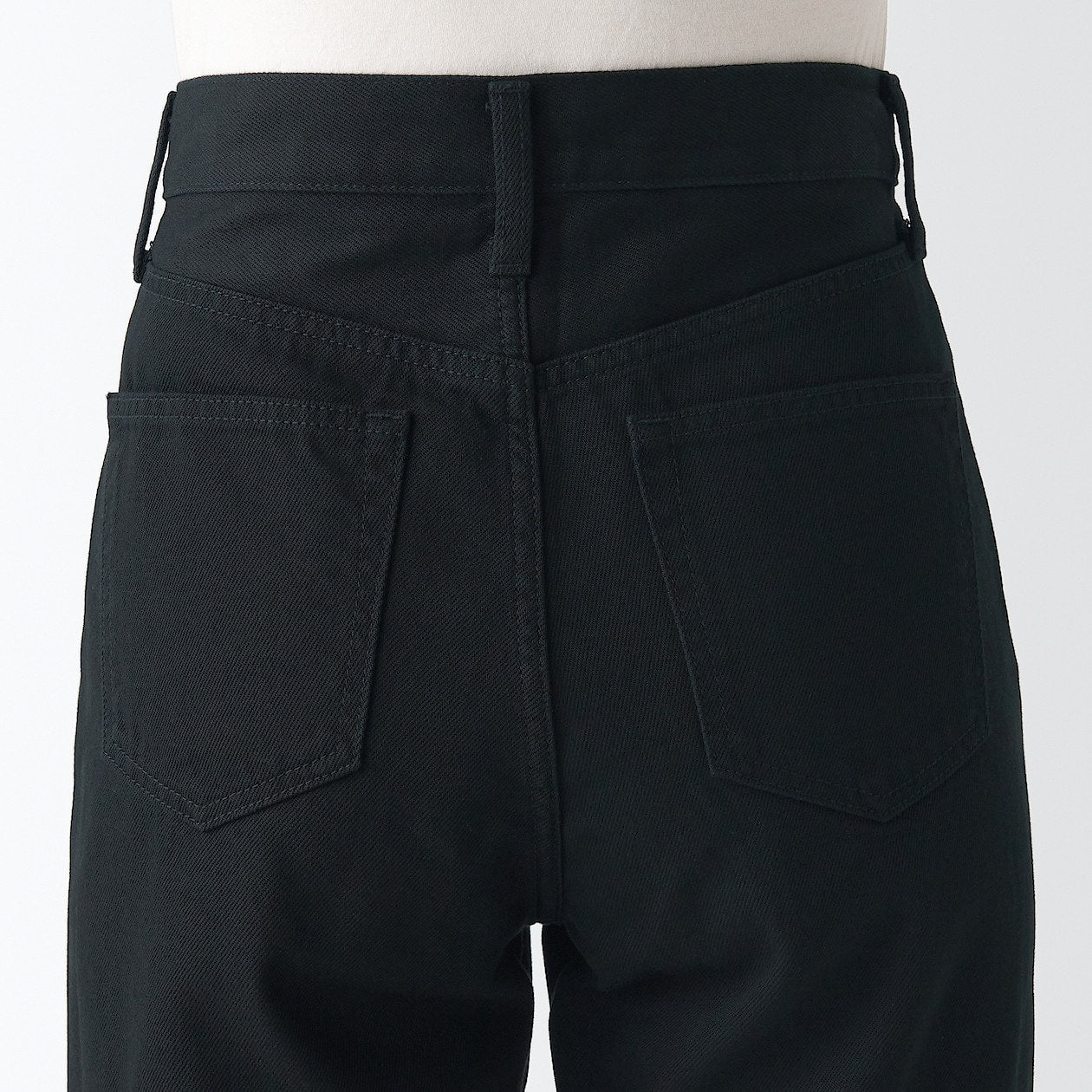 Women's Denim Regular Pants Black