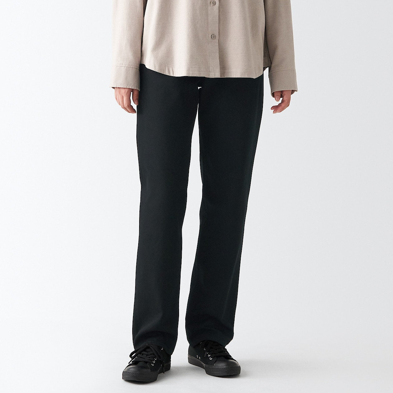 Women's Denim Regular Pants Black