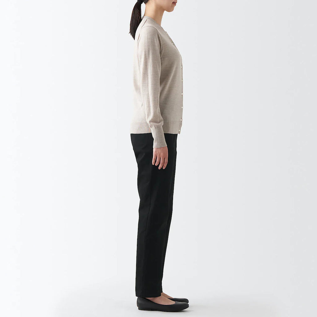 Women's 4-Way Stretch Chino Slim Tapered Pants (L 32inch / 82cm)