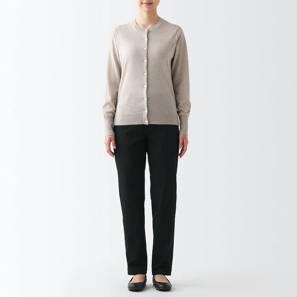 Women's 4-Way Stretch Chino Slim Tapered Pants (L 32inch / 82cm)