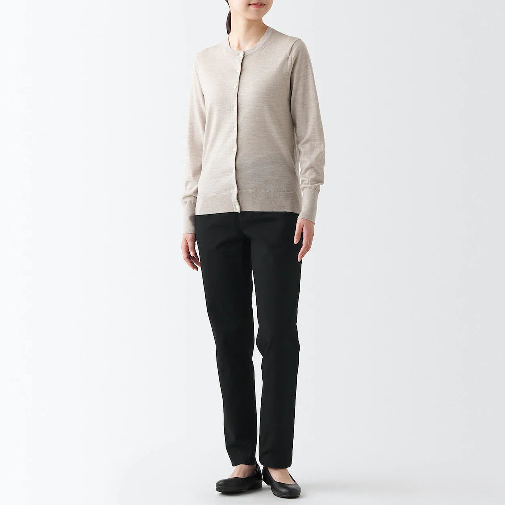 Women's 4-Way Stretch Chino Slim Tapered Pants (L 32inch / 82cm)