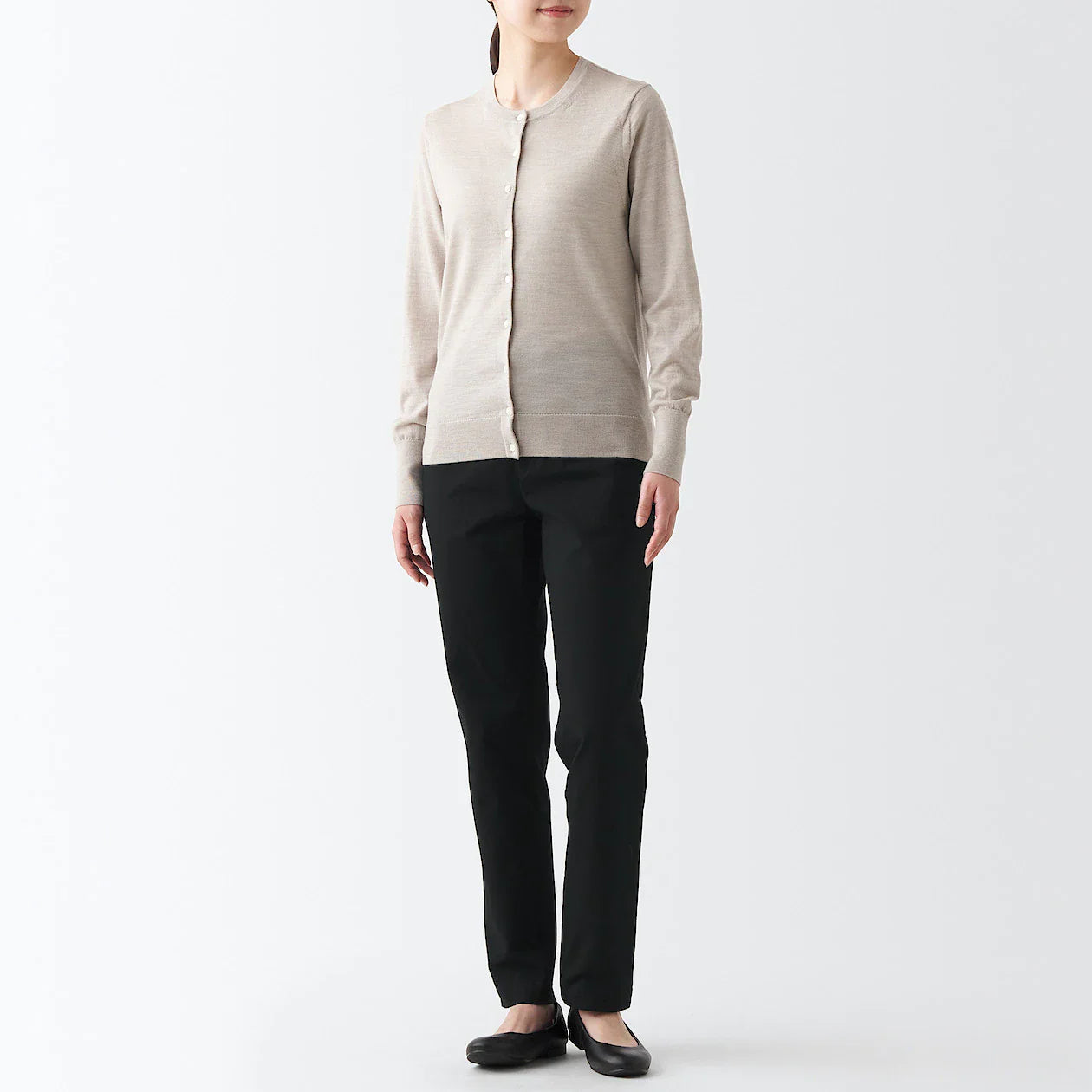 Women's 4-Way Stretch Chino Slim Tapered Pants (L 32inch / 82cm)