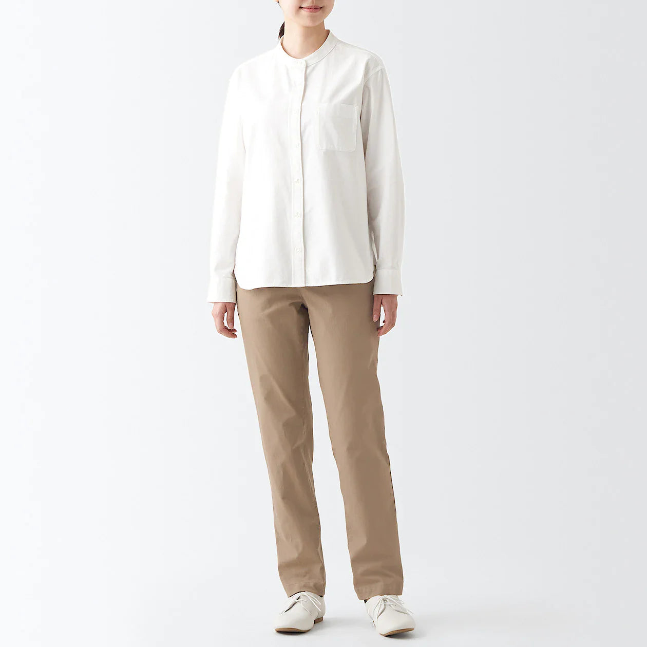 Women's 4-Way Stretch Chino Slim Tapered Pants (L 32inch / 82cm)