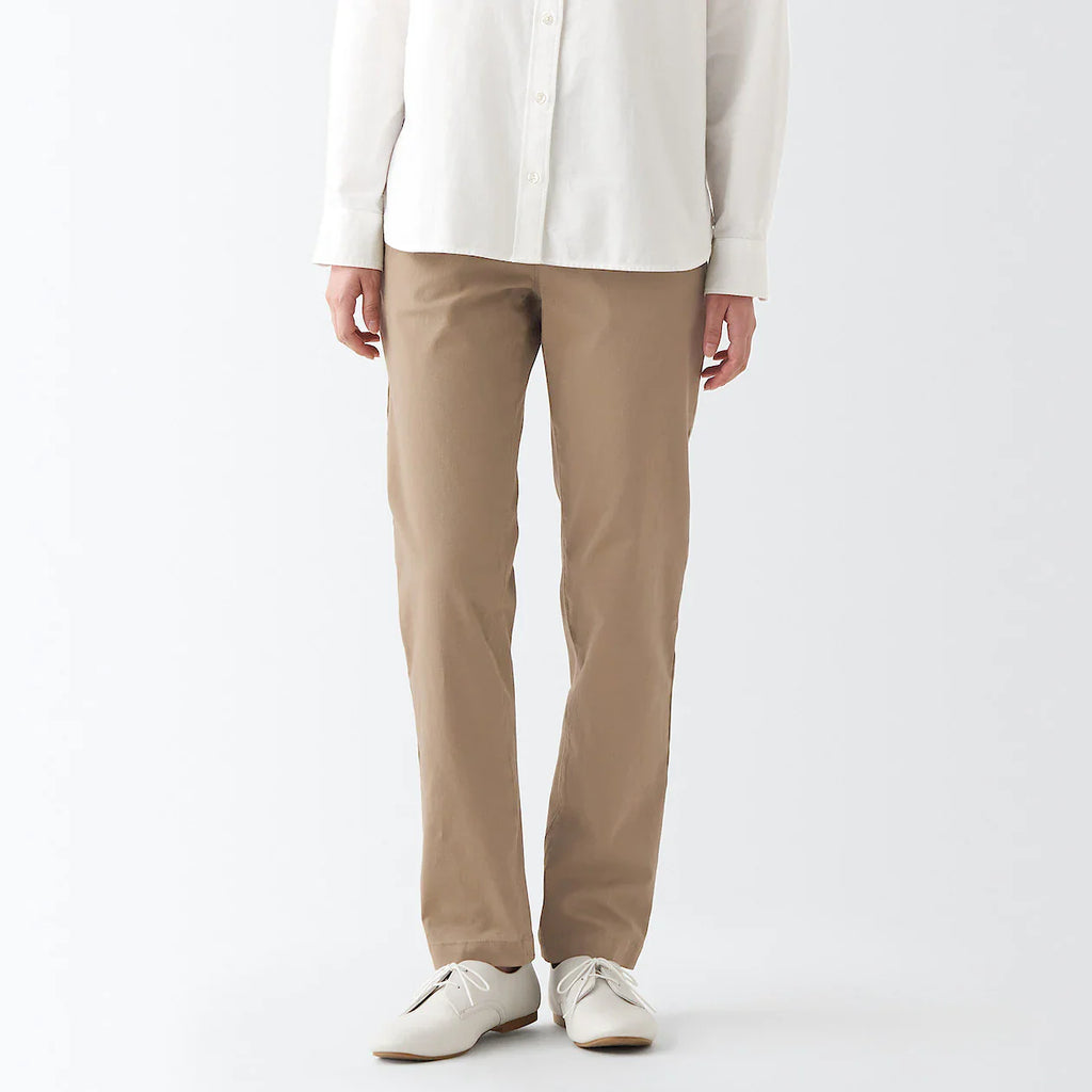 Women's 4-Way Stretch Chino Slim Tapered Pants (L 32inch / 82cm)