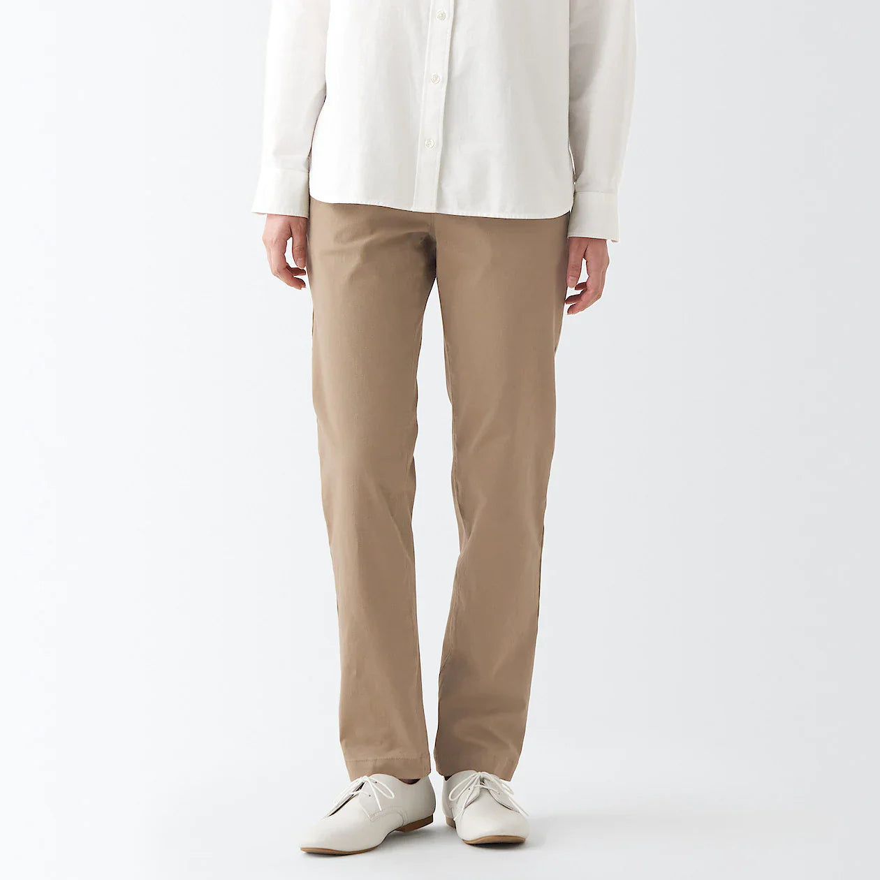 Women's 4-Way Stretch Chino Slim Tapered Pants (L 32inch / 82cm)