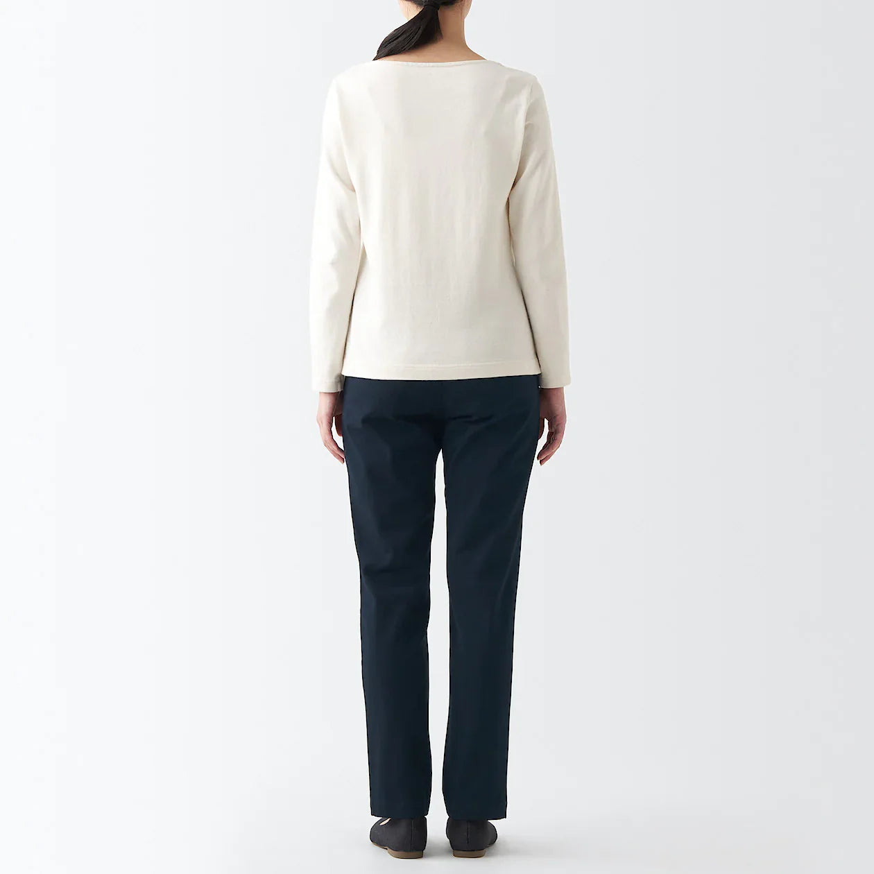 Women's 4-Way Stretch Chino Slim Tapered Pants (L 32inch / 82cm)
