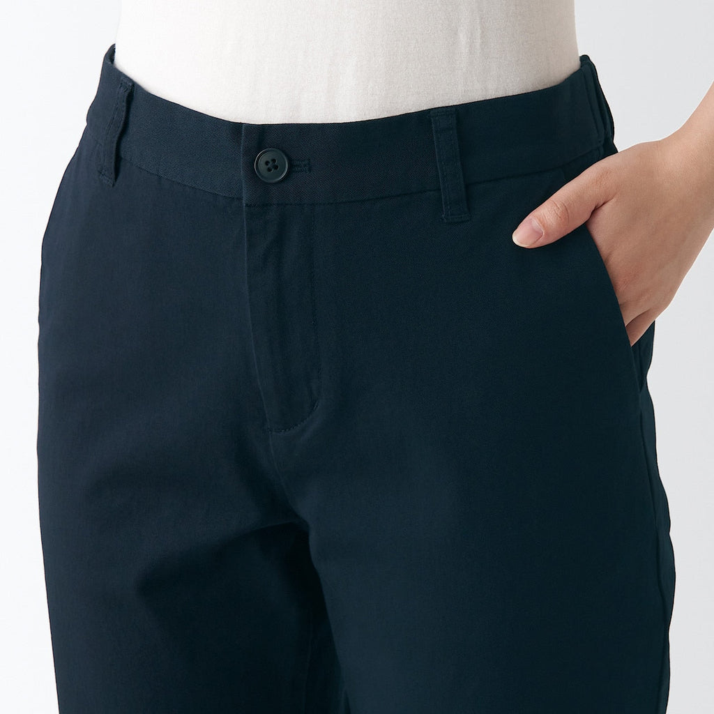Women's 4-Way Stretch Chino Slim Tapered Pants (L 32inch / 82cm)