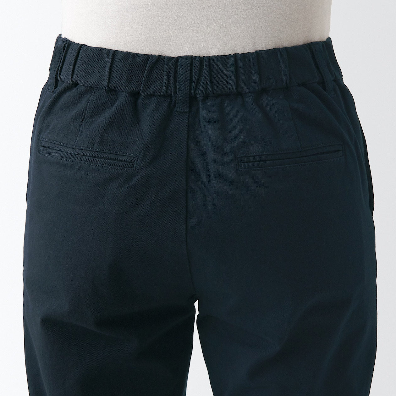 Women's 4-Way Stretch Chino Slim Tapered Pants (L 32inch / 82cm)