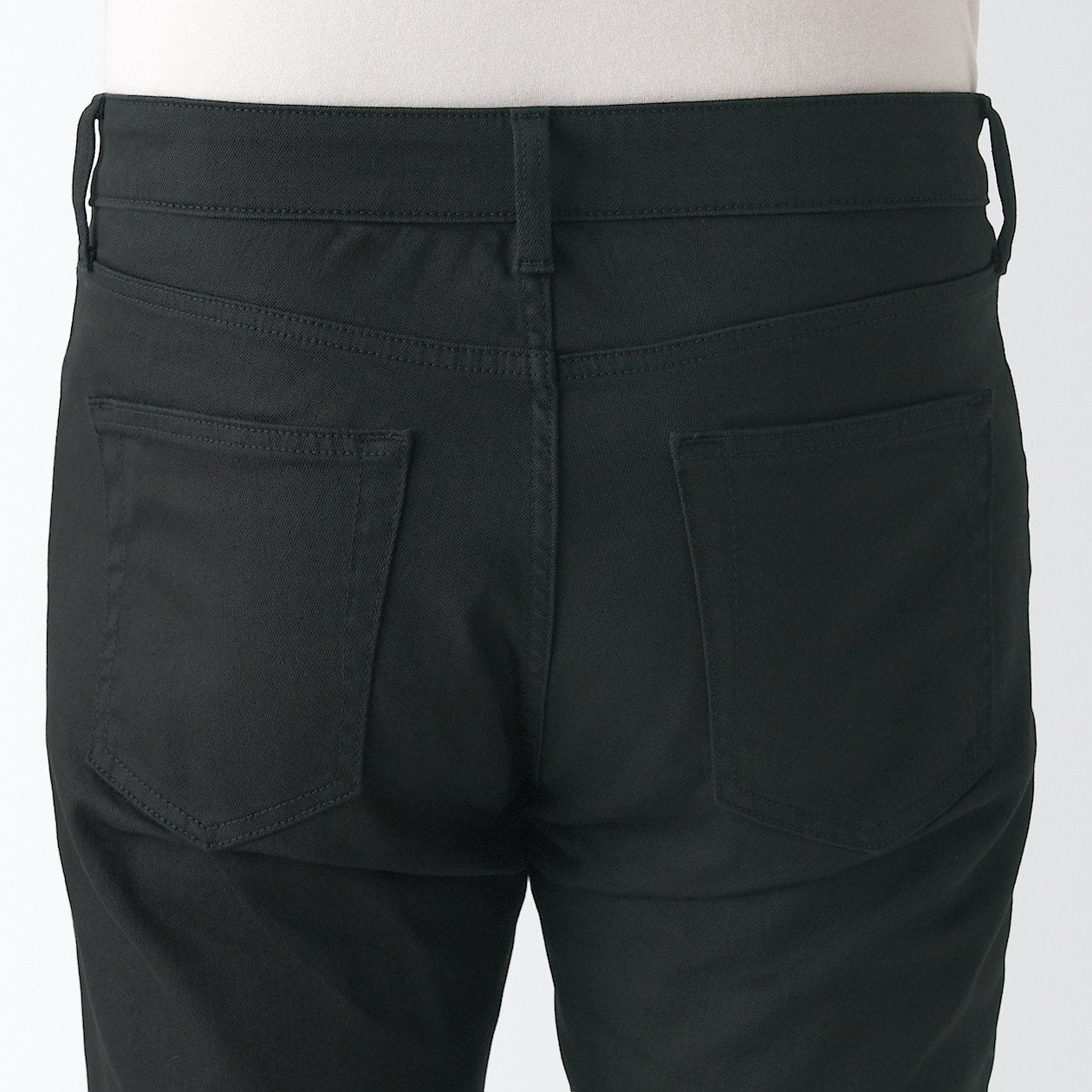 Men's Super Stretch Denim Skinny Pants Black (L 30inch / 76cm)