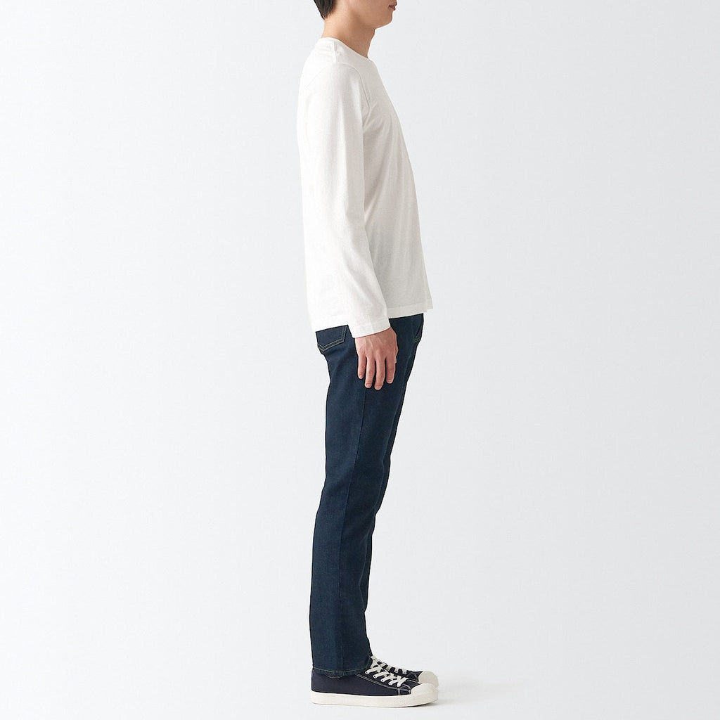 Men's Stretch Denim Slim Pants Dark Navy (L 30inch / 76cm)