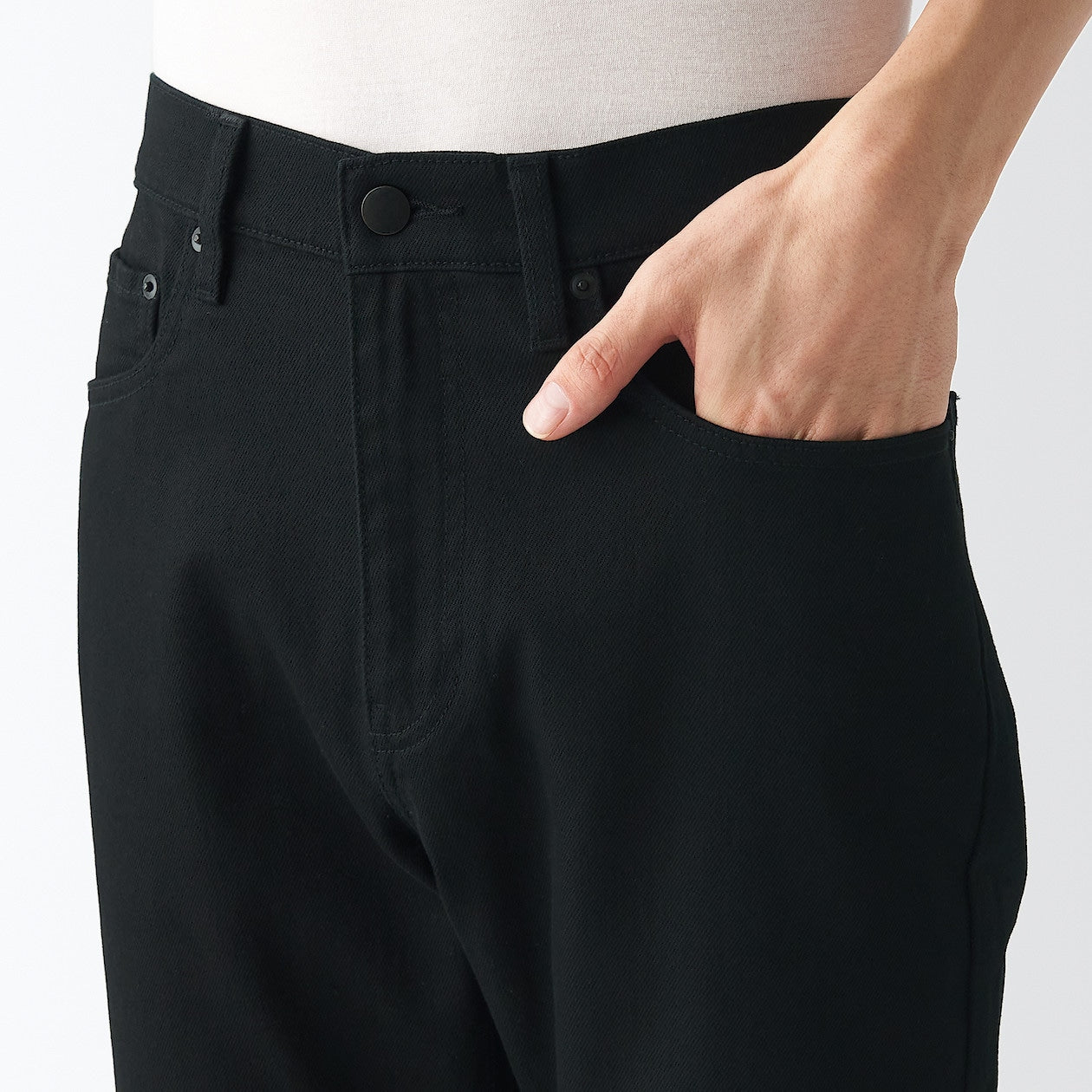 Men's Stretch Denim Slim Pants Black (L32)