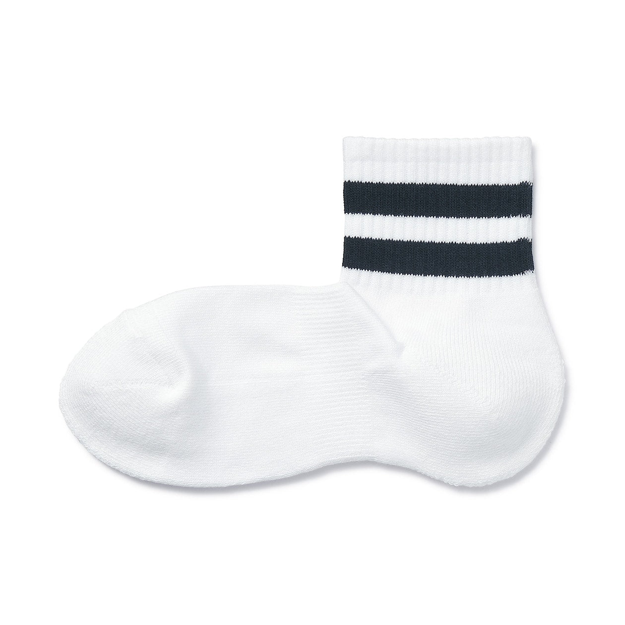 Right Angle Pile Striped Short Socks