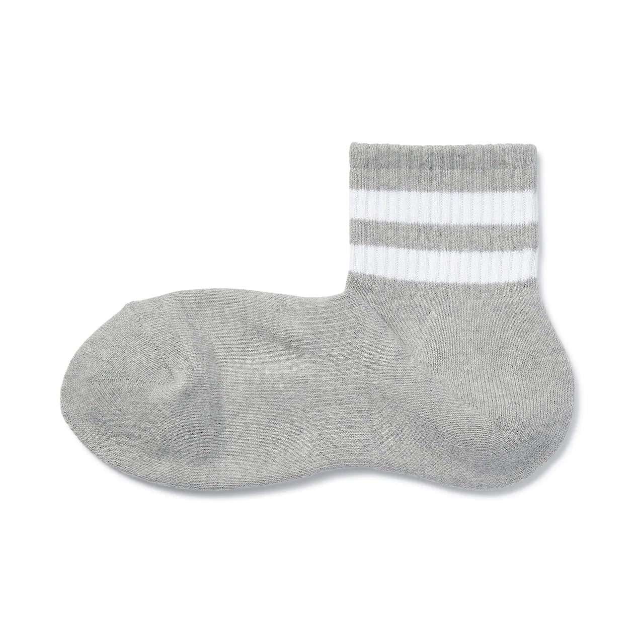 Right Angle Pile Striped Short Socks