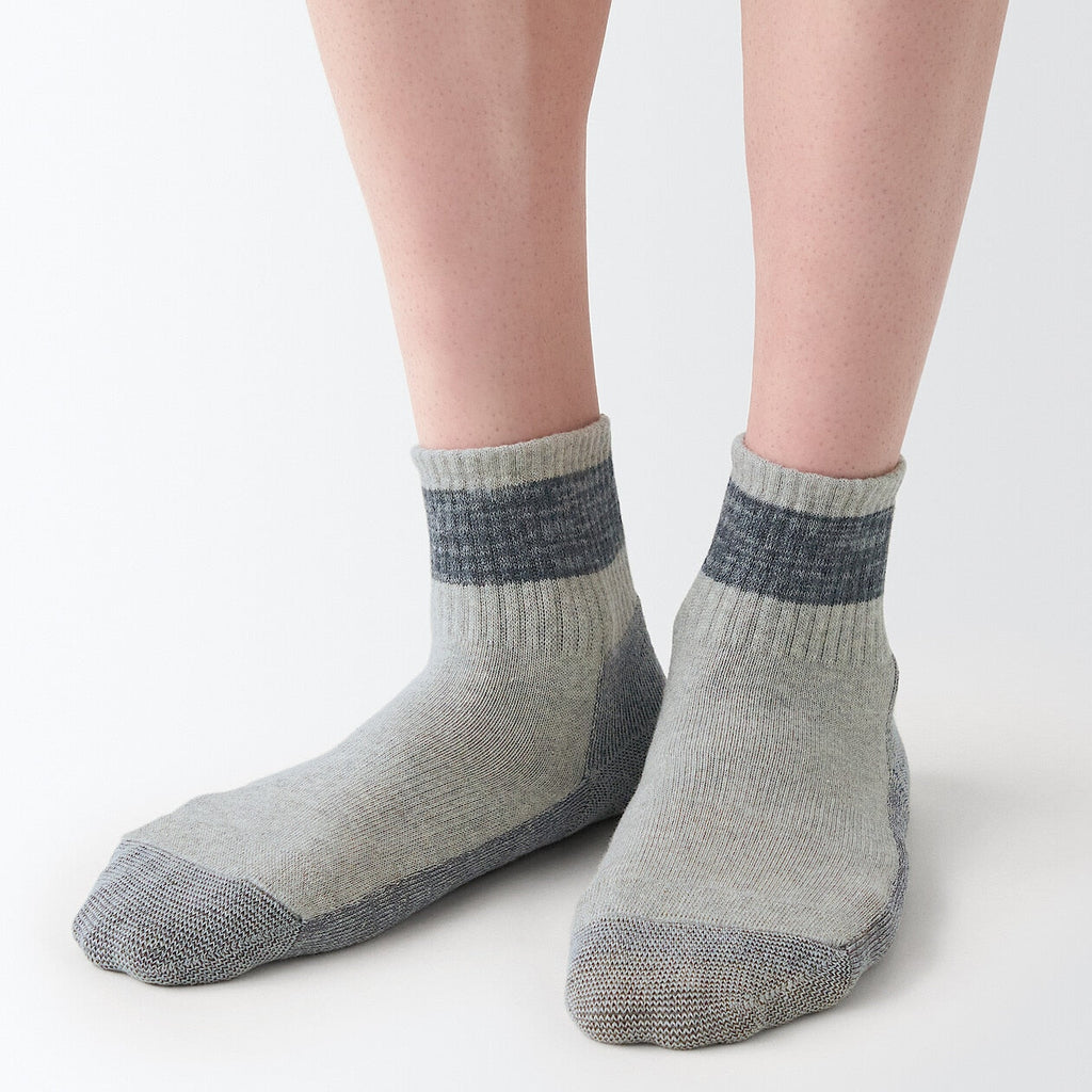 Right Angle Pile Short Socks 23-30cm