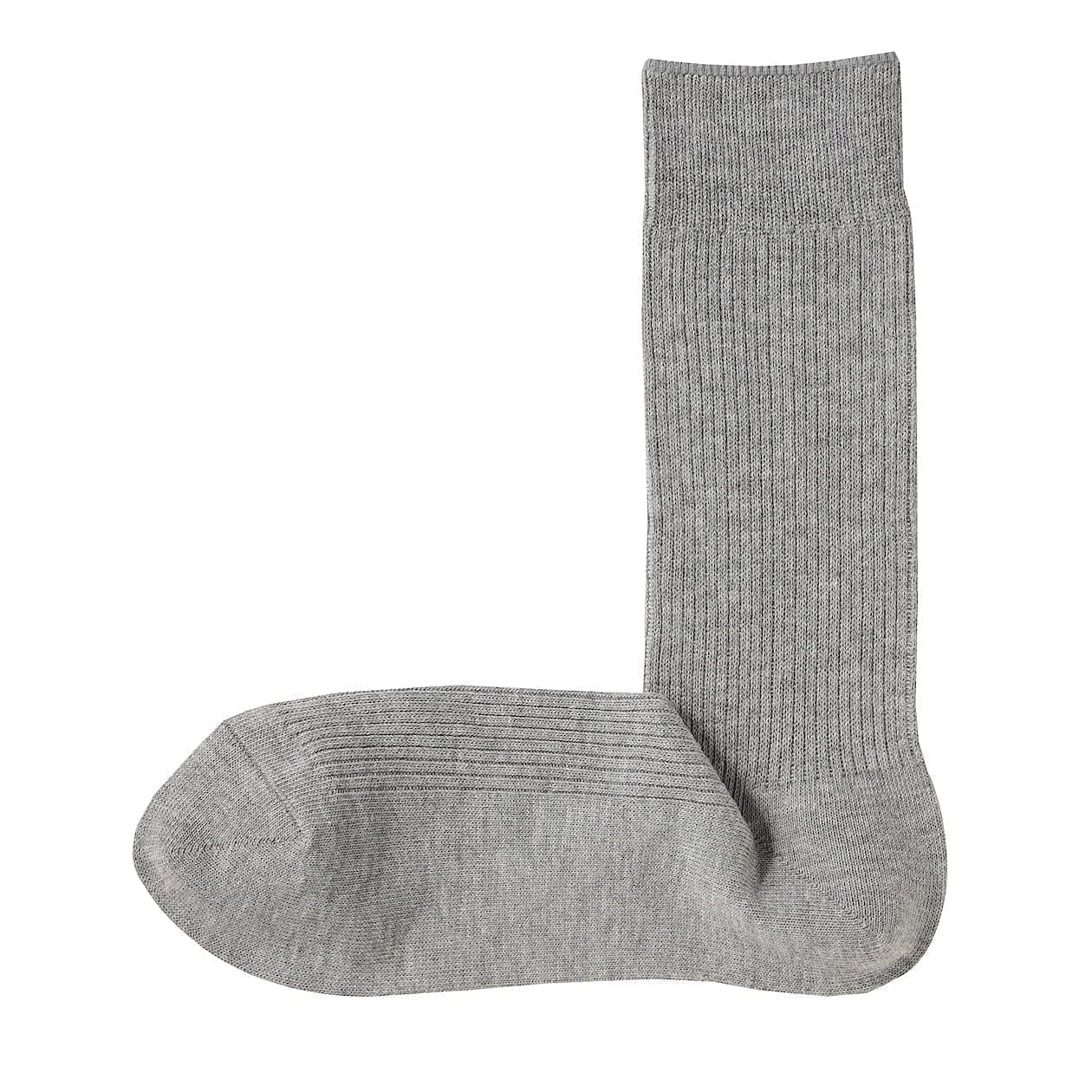 Right Angle Ribbed Long Socks