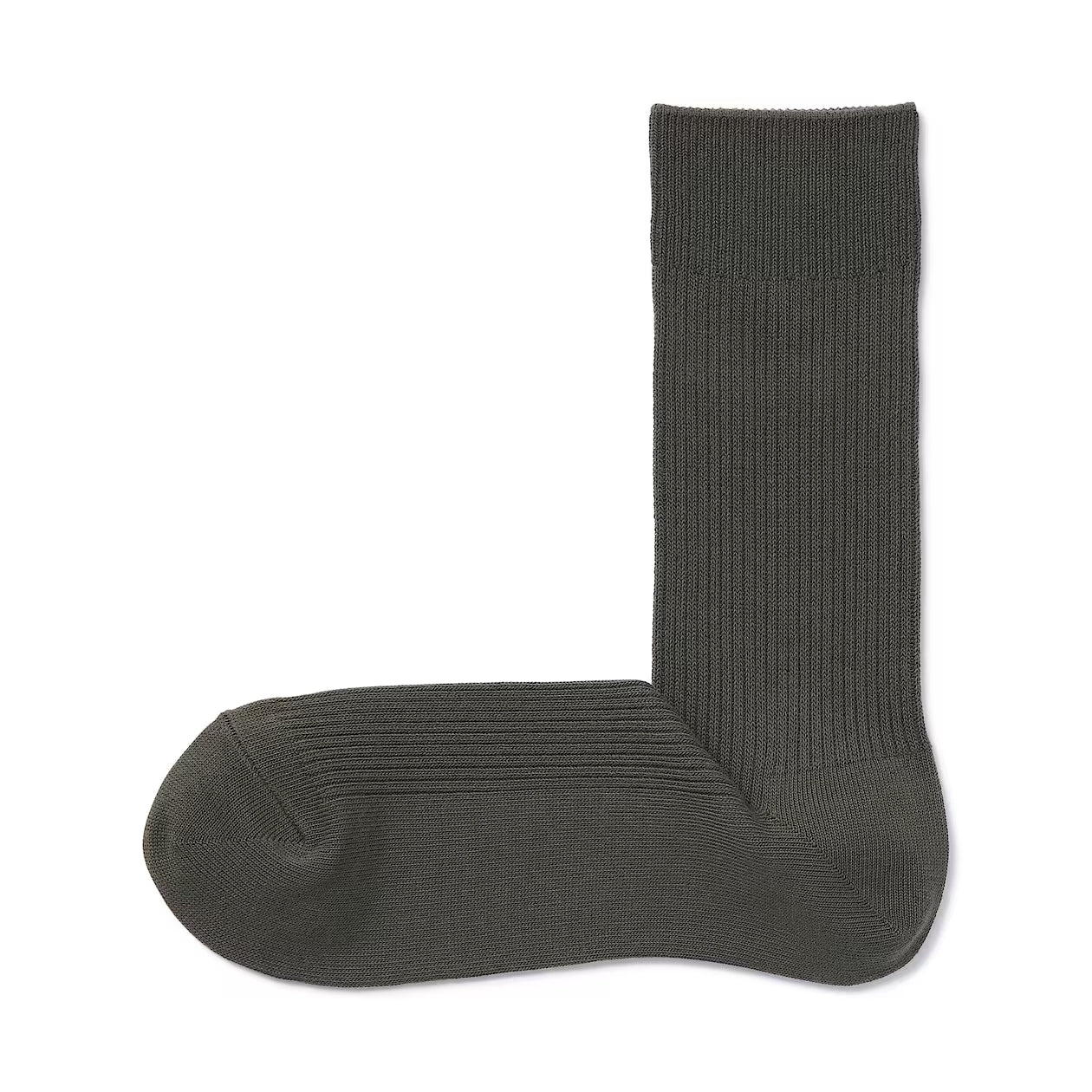 Right Angle Ribbed Long Socks
