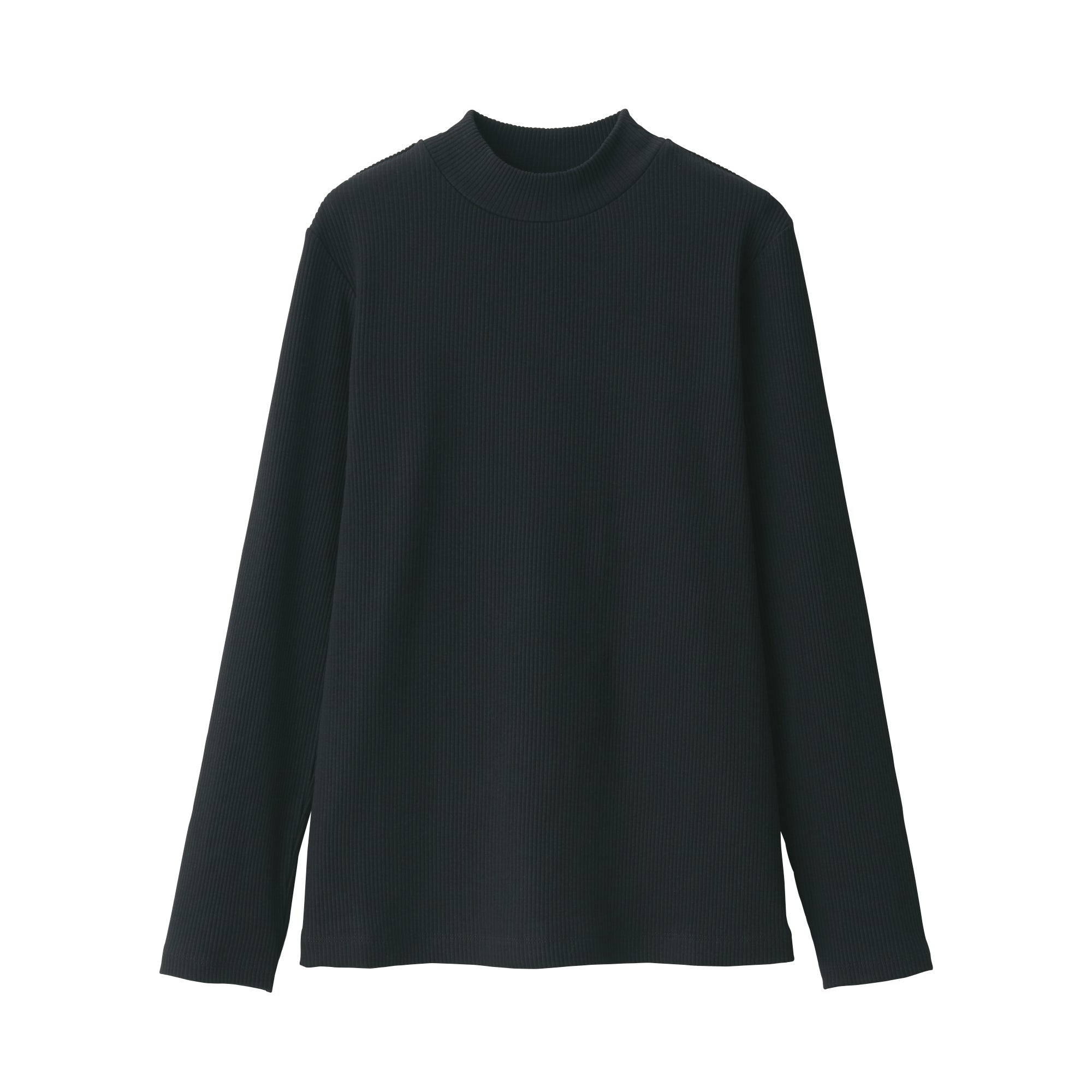 Women's Stretch Ribbed High Neck T-Shirt
