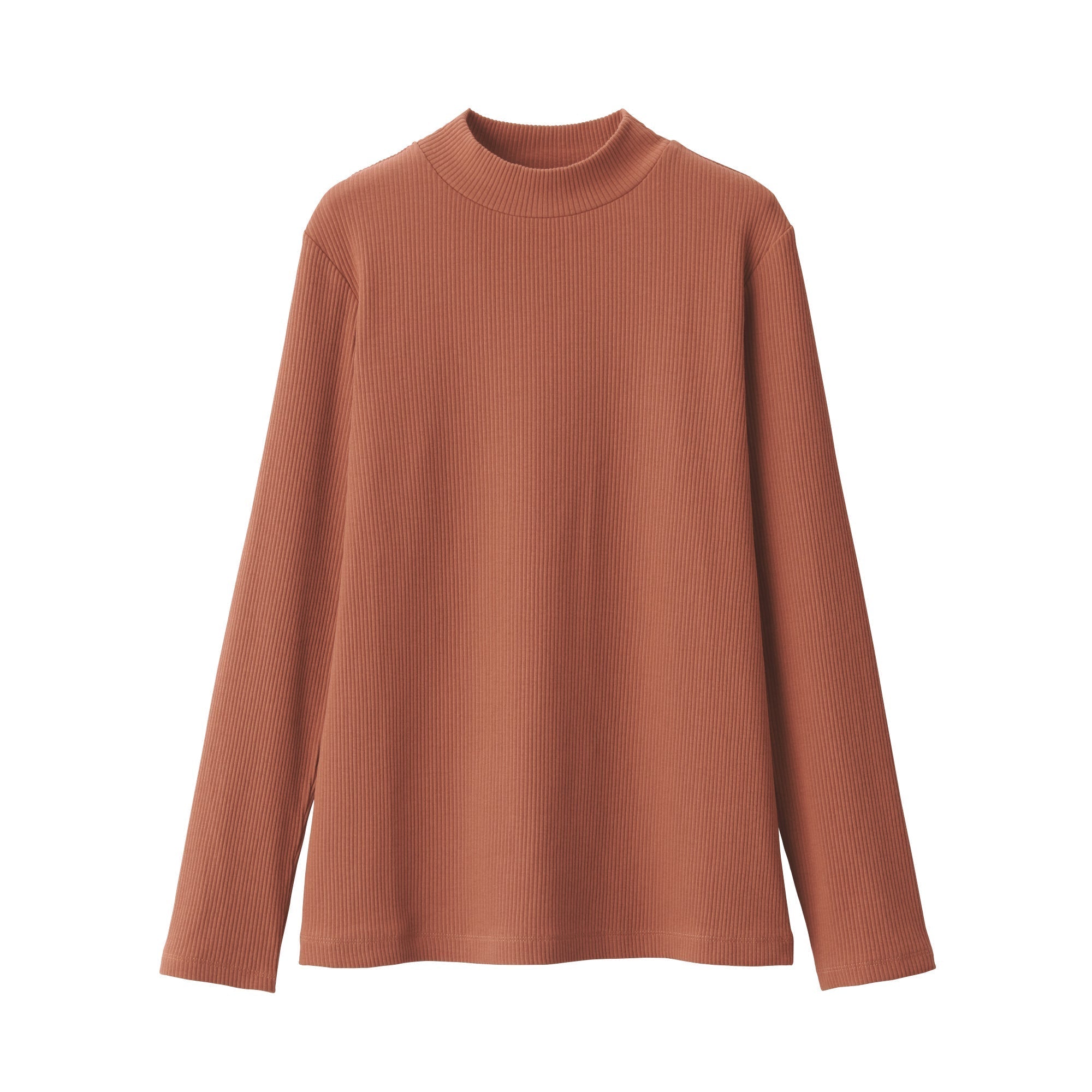 Women's Stretch Ribbed High Neck T-Shirt