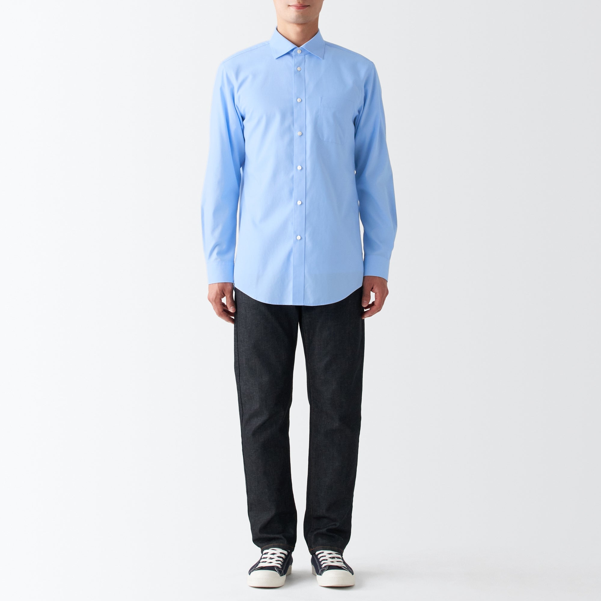 Men's Non-Iron Semi Wide Collar Shirt