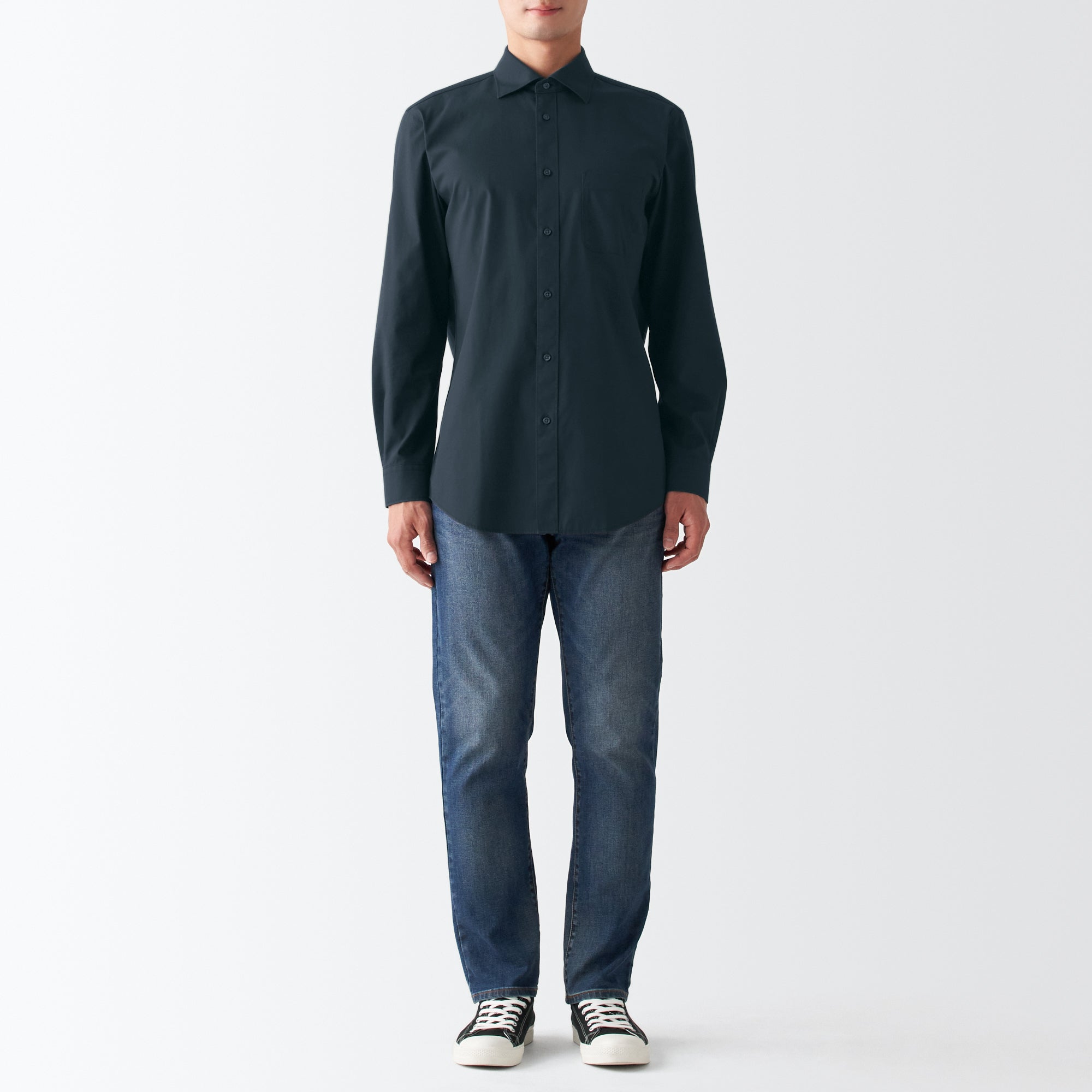 Men's Non-Iron Semi Wide Collar Shirt