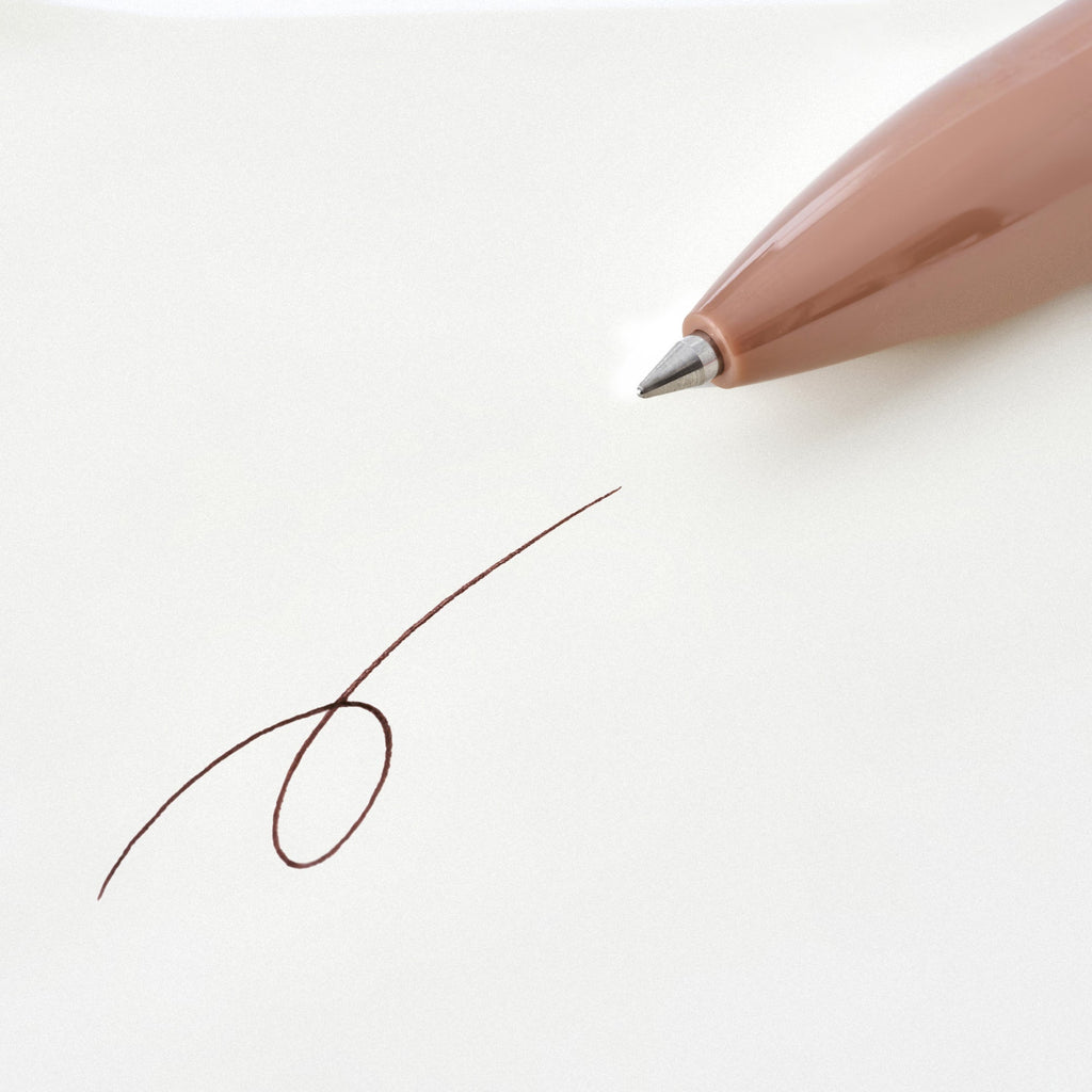 Compact Gel Ink Ballpoint Pen Cap Type 0.5mm - Brown