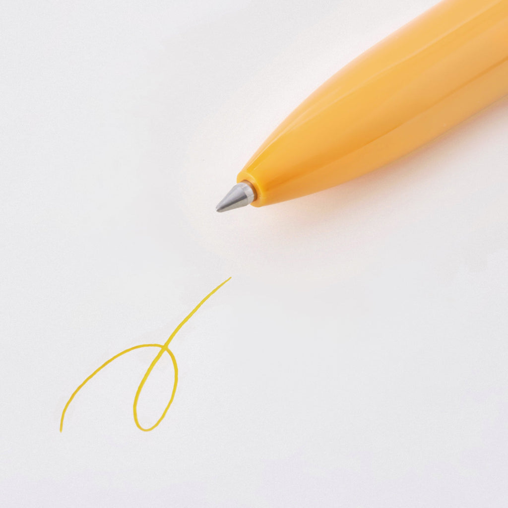 Compact Gel Ink Ballpoint Pen Cap Type 0.5mm - Yellow