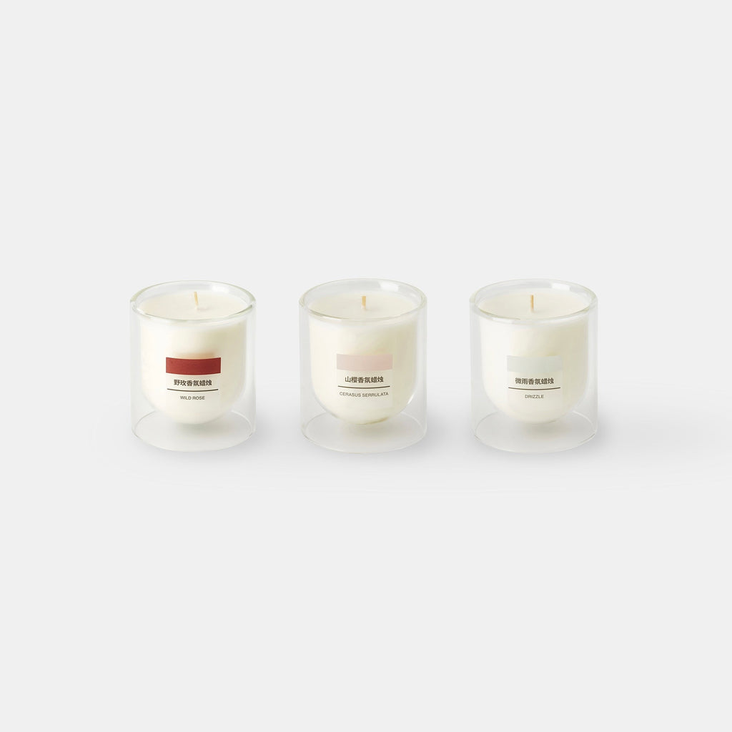 Scented Double Wall Glass Candle - Light Rain