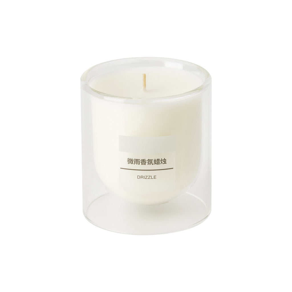 Scented Double Wall Glass Candle - Light Rain