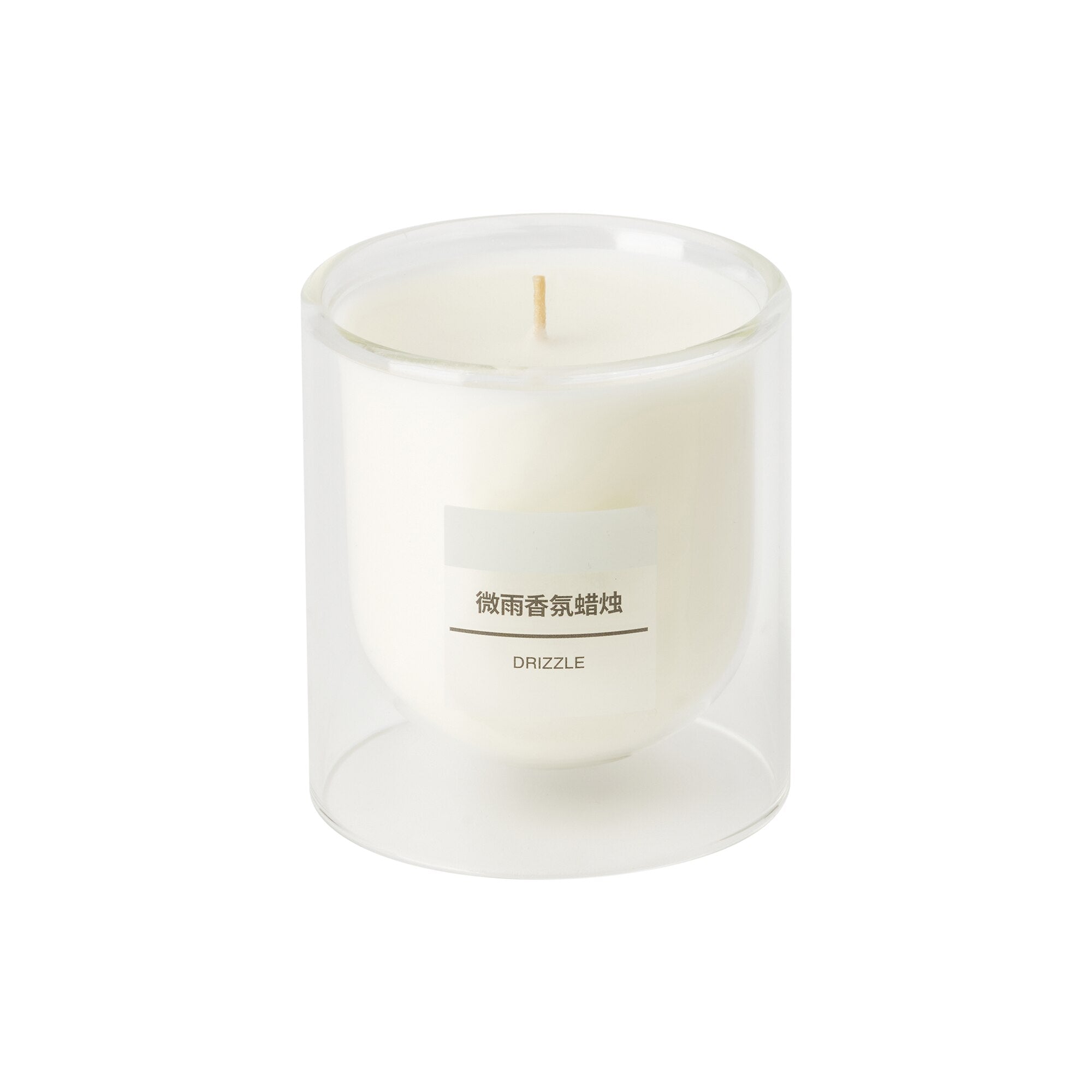 Scented Double Wall Glass Candle - Light Rain