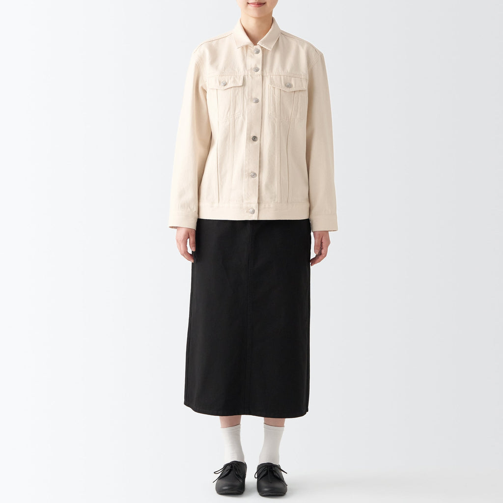 Women's Washed Denim Jacket - Natural
