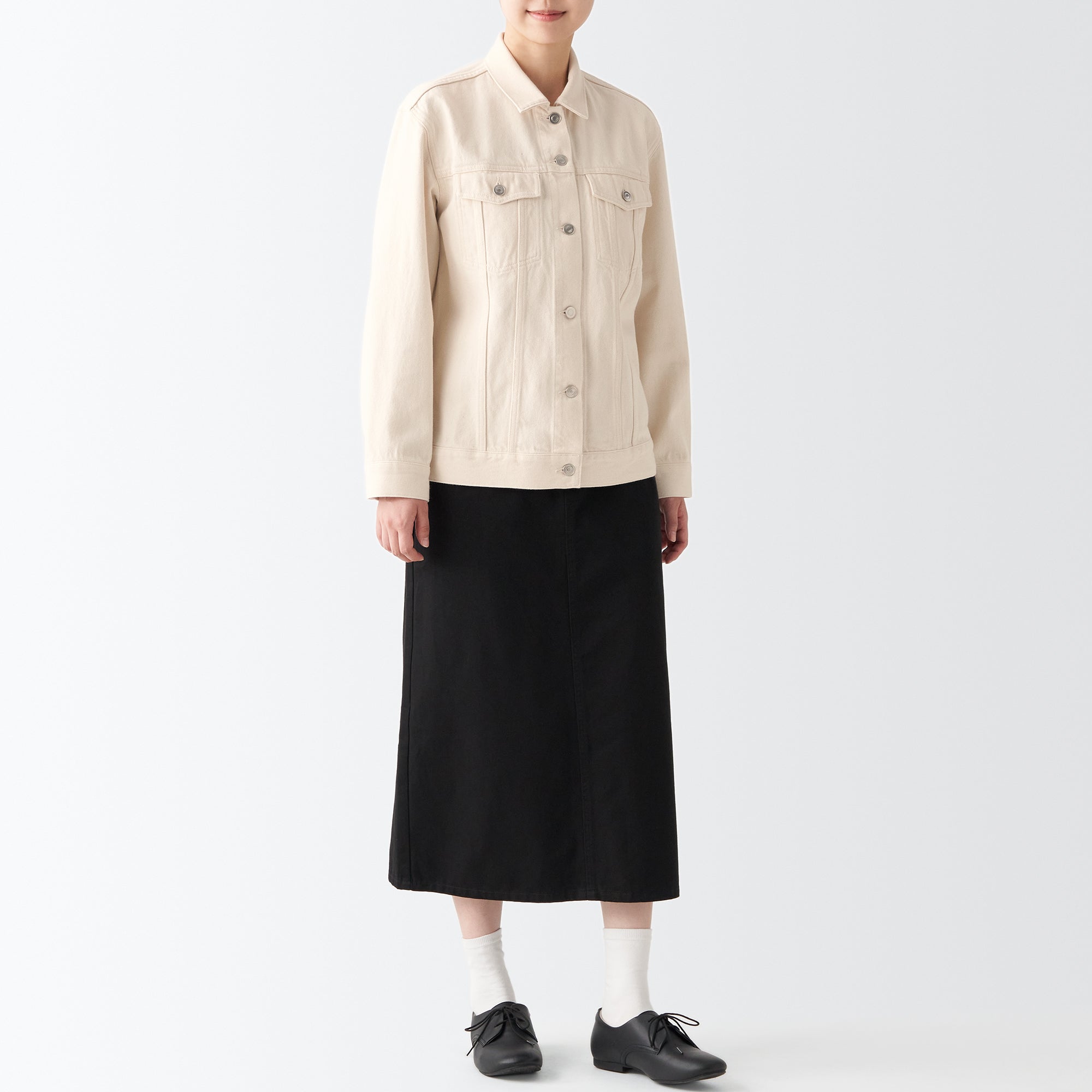 Women's Washed Denim Jacket - Natural
