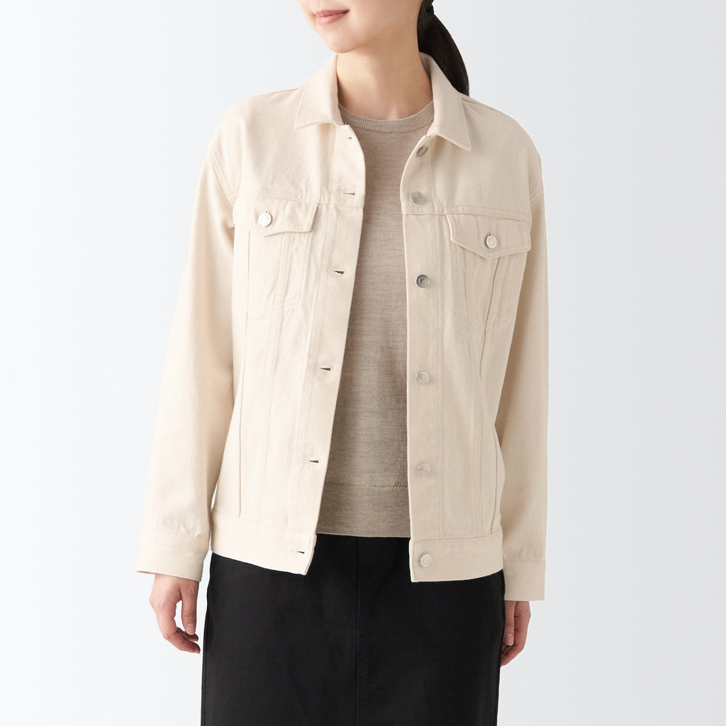 Women's Washed Denim Jacket - Natural