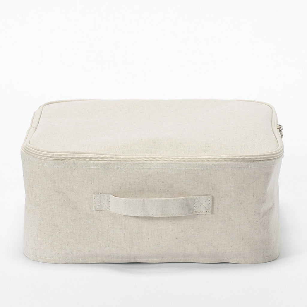 Polyester Linen Soft Box Square with Lid - Small