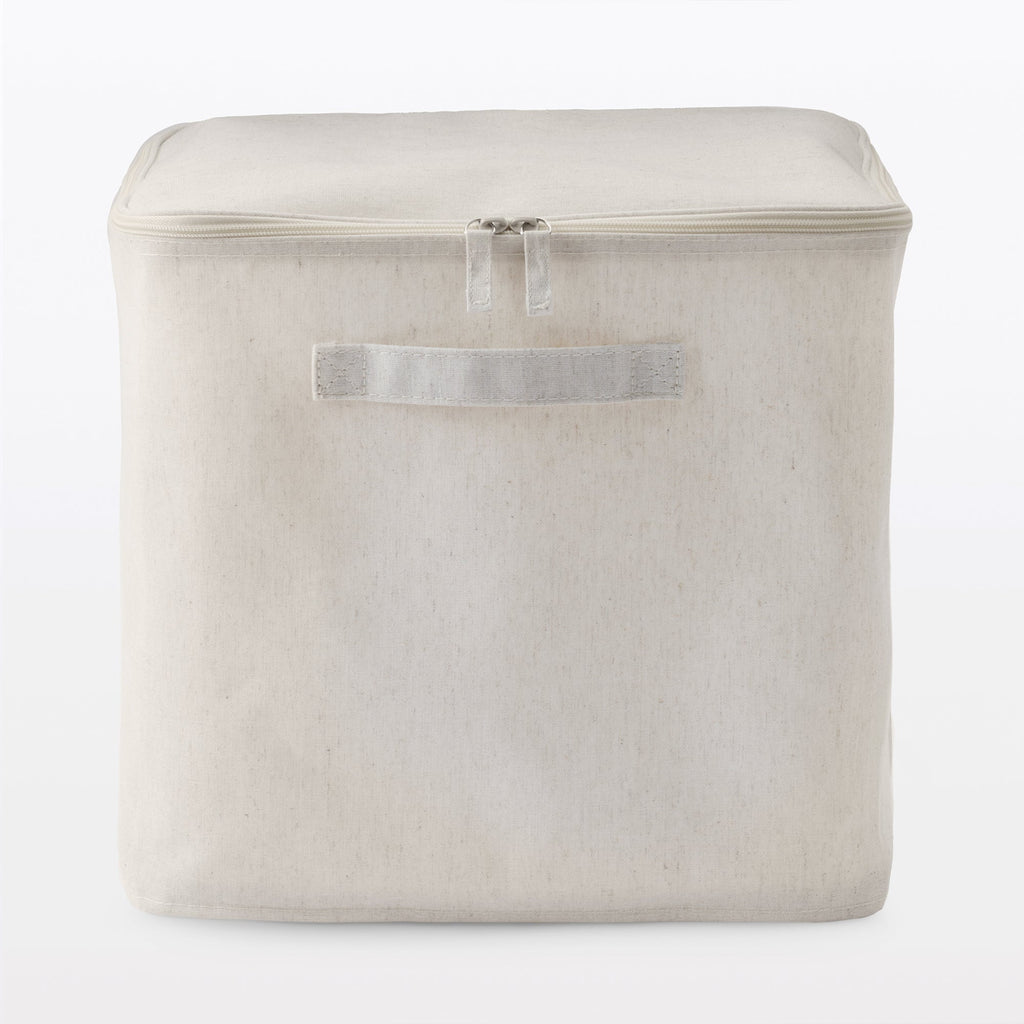 Polyester Linen Soft Box with Lid - Large